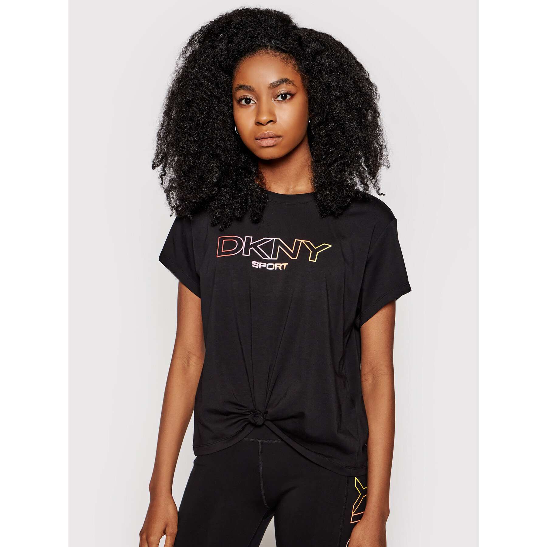 DKNY Sport Тишърт DP1T8020 Черен Regular Fit - Pepit.bg