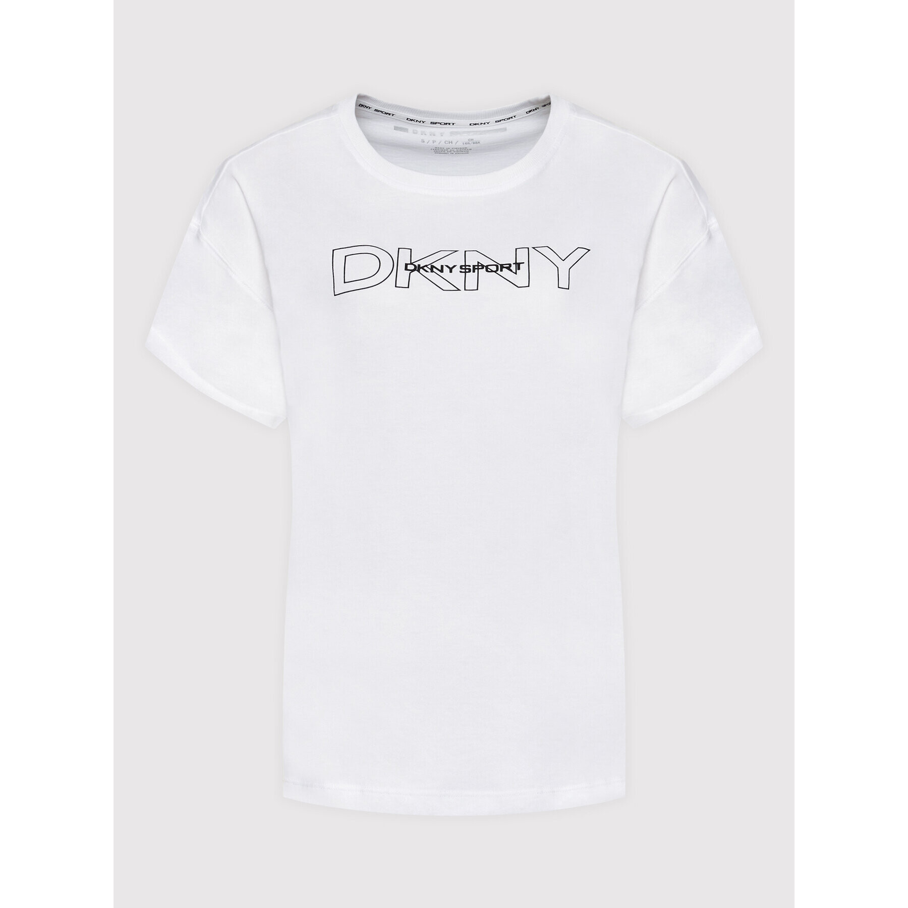 DKNY Sport Тишърт DP1T8483 Бял Regular Fit - Pepit.bg