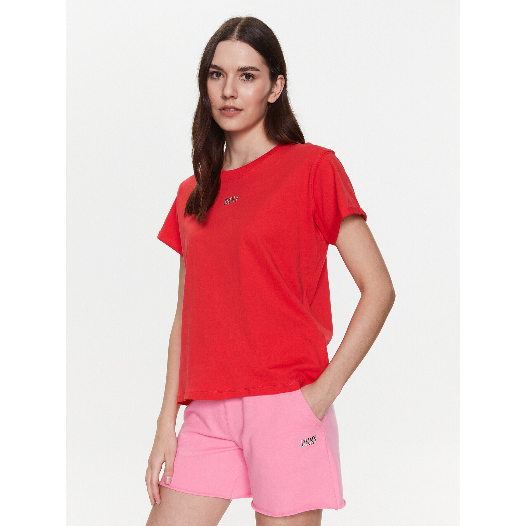 DKNY Sport Тишърт DP1T8521 Червен Classic Fit - Pepit.bg