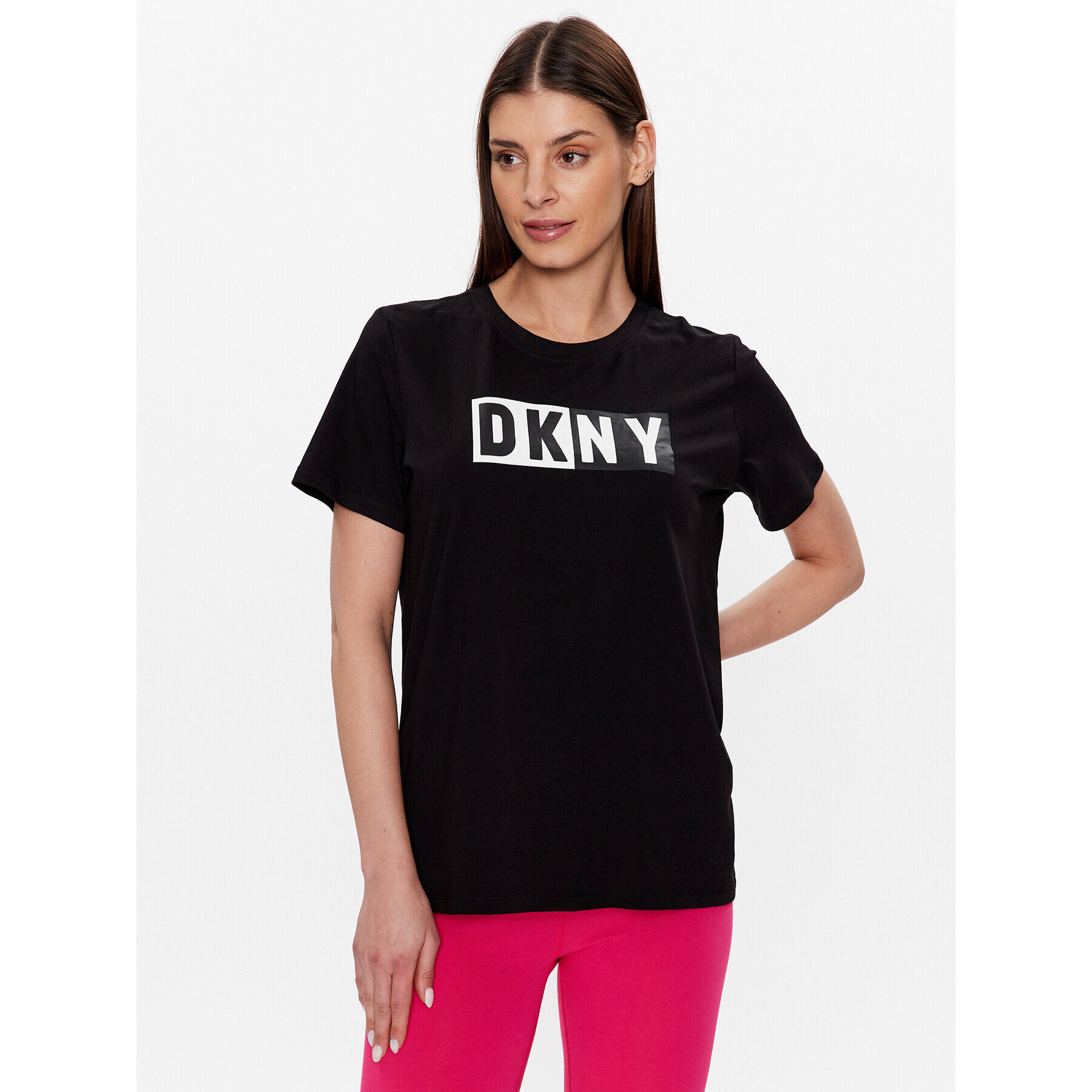 DKNY Sport Тишърт DP2T5894 Черен Classic Fit - Pepit.bg