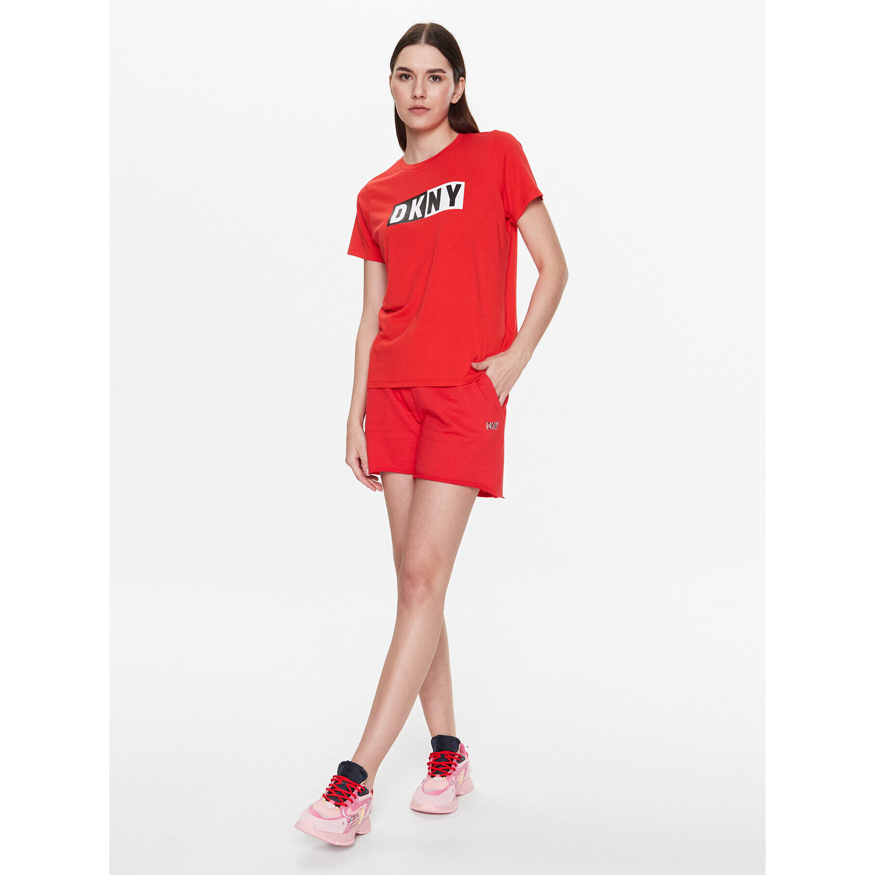 DKNY Sport Тишърт DP2T5894 Червен Classic Fit - Pepit.bg