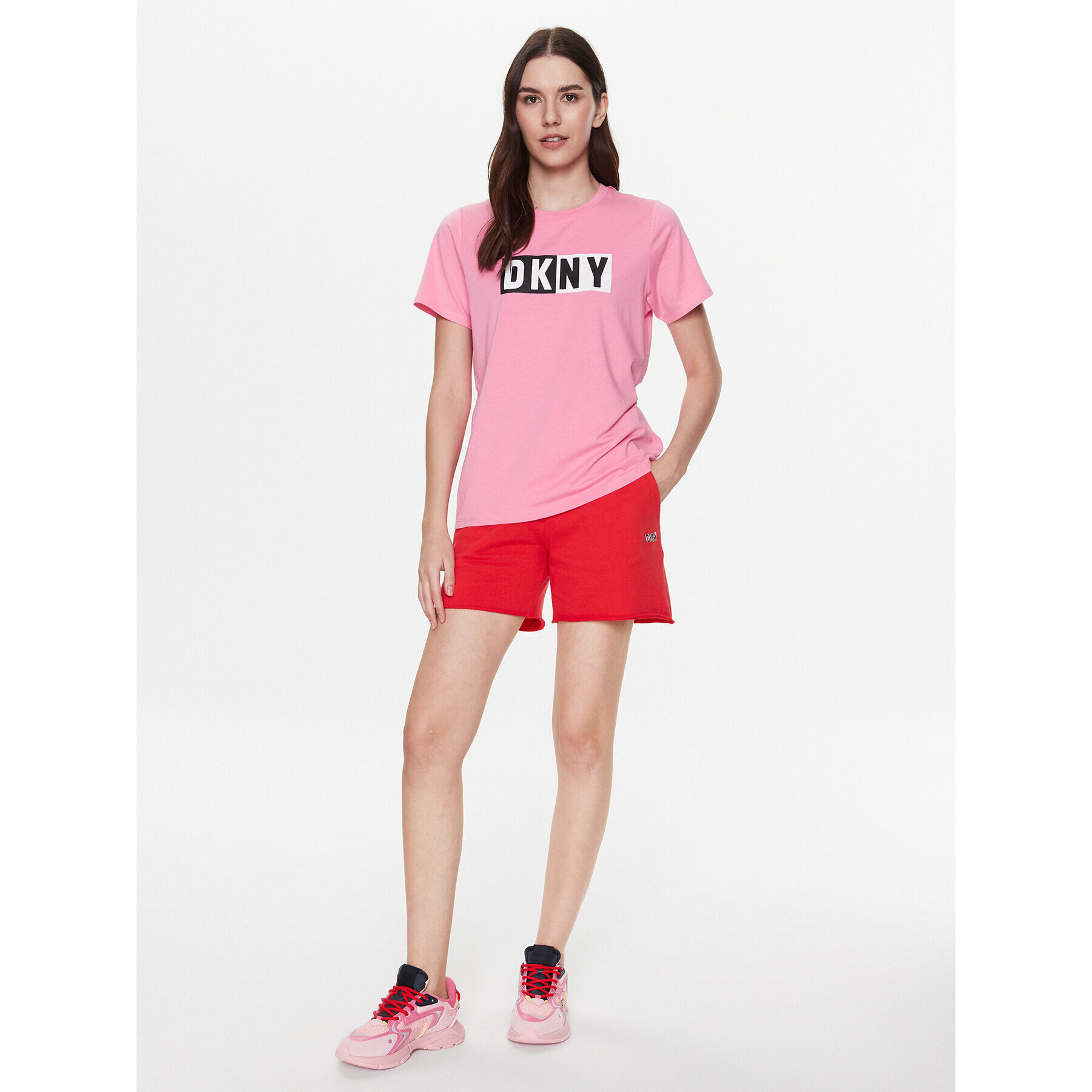 DKNY Sport Тишърт DP2T5894 Розов Classic Fit - Pepit.bg