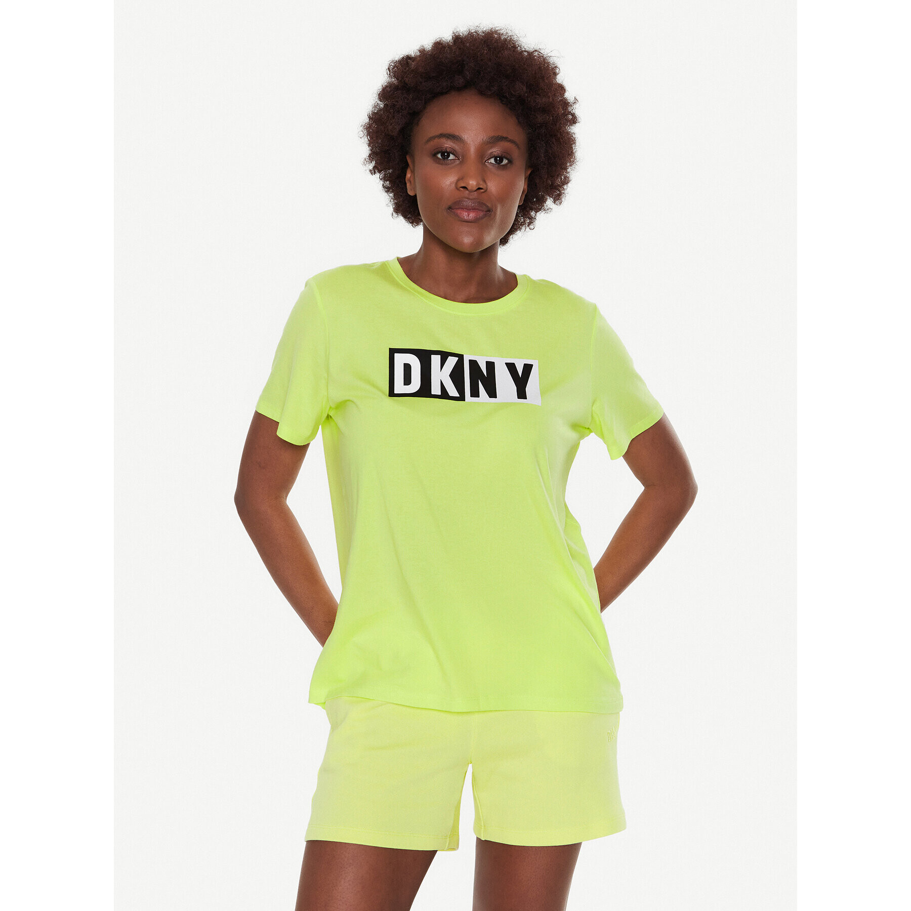 DKNY Sport Тишърт DP2T5894 Жълт Classic Fit - Pepit.bg
