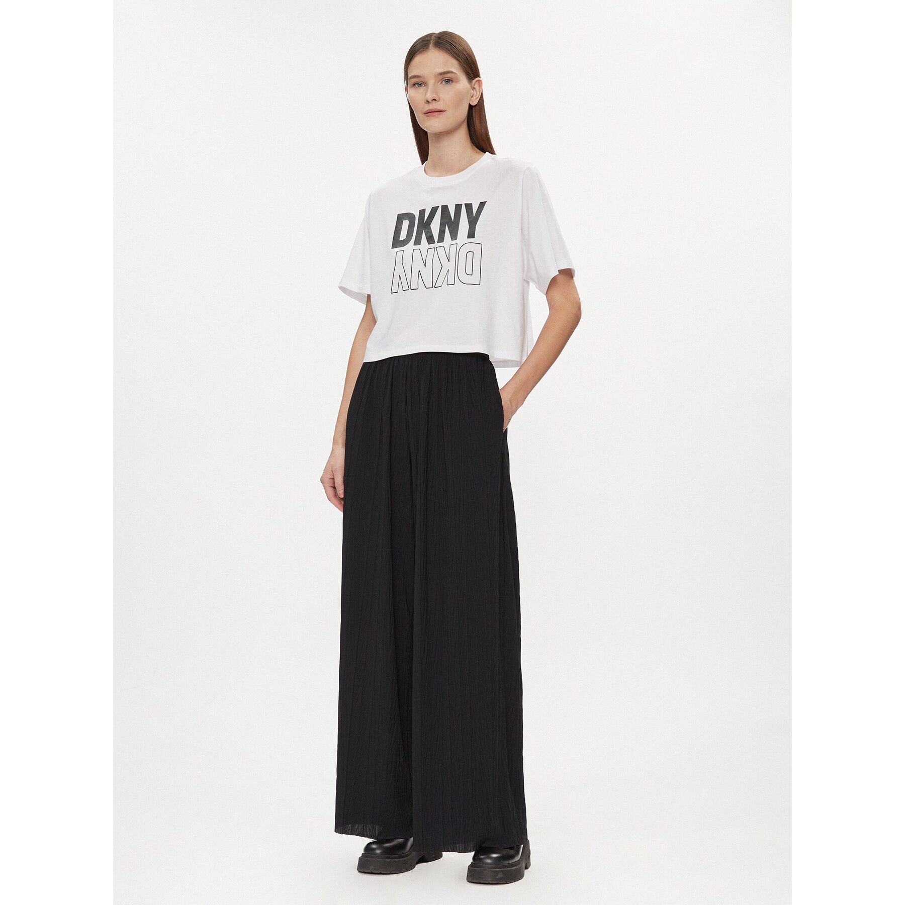 DKNY Sport Тишърт DP2T8559 Бял Relaxed Fit - Pepit.bg