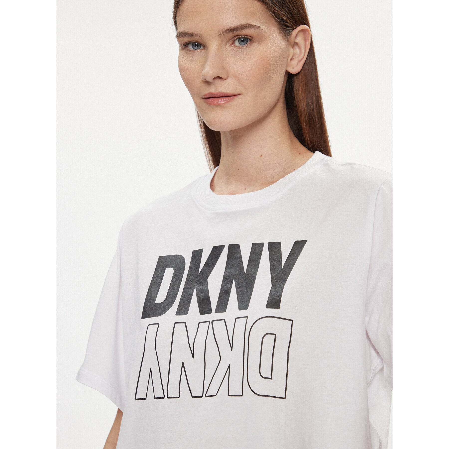 DKNY Sport Тишърт DP2T8559 Бял Relaxed Fit - Pepit.bg