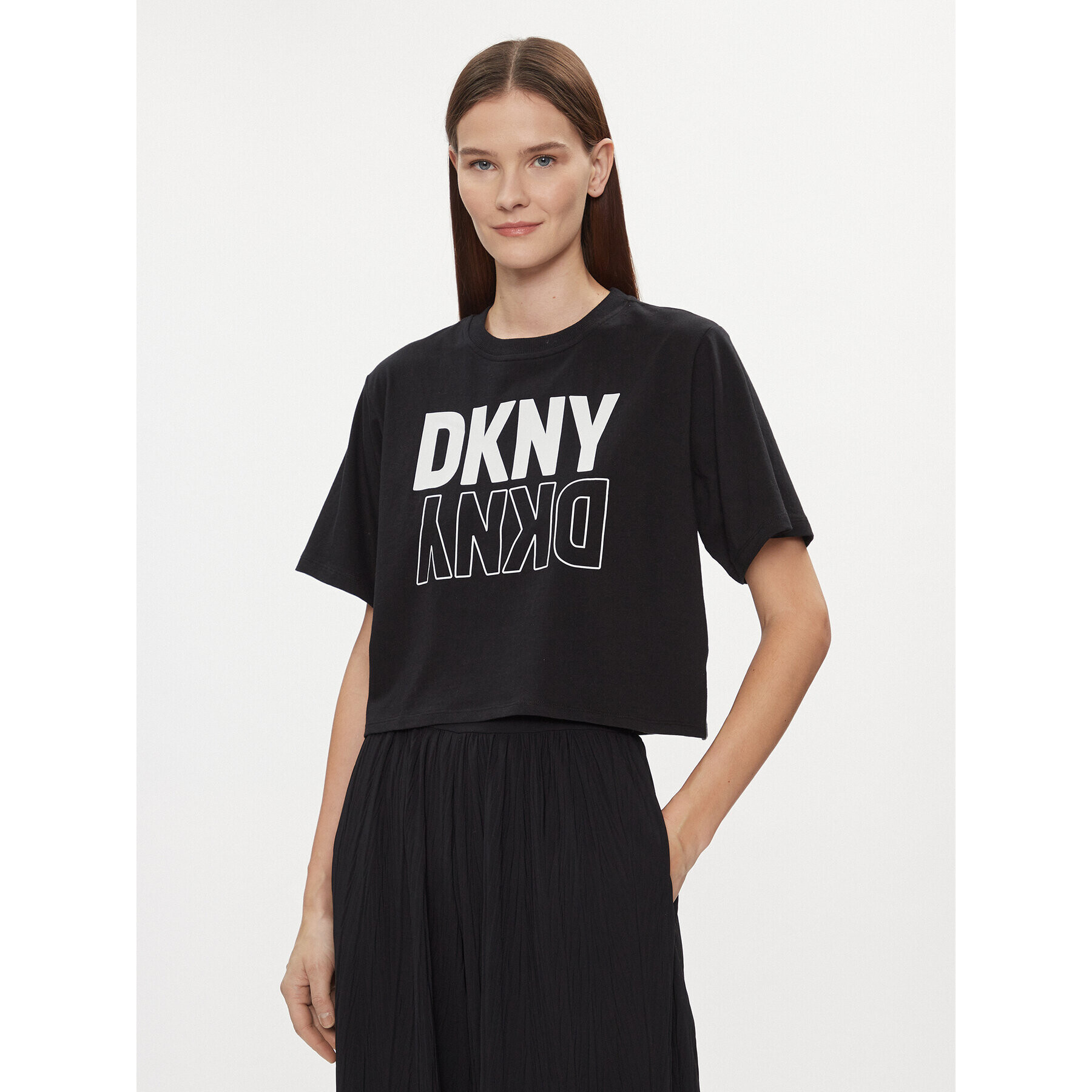 DKNY Sport Тишърт DP2T8559 Черен Boxy Fit - Pepit.bg