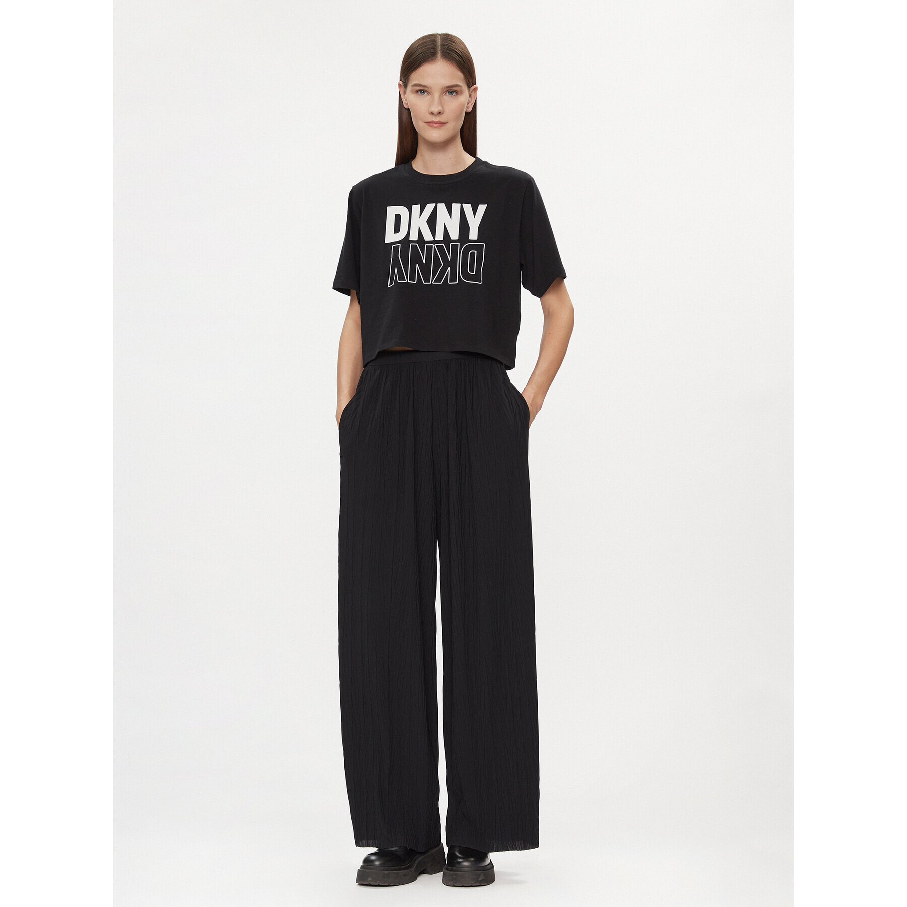 DKNY Sport Тишърт DP2T8559 Черен Boxy Fit - Pepit.bg