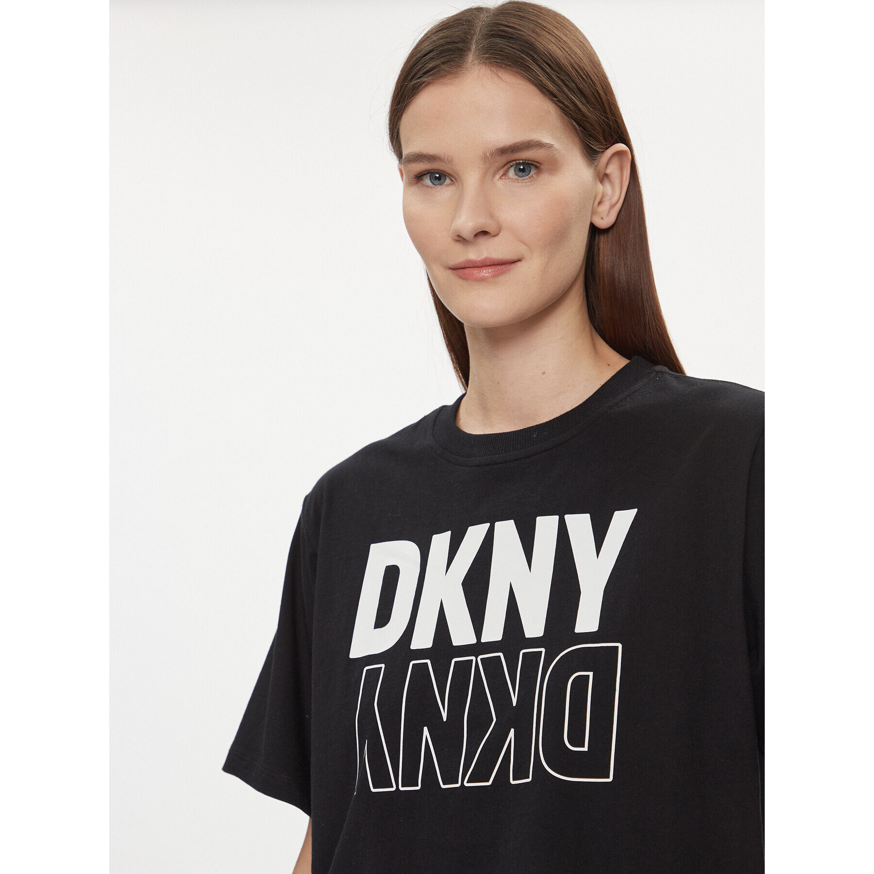 DKNY Sport Тишърт DP2T8559 Черен Boxy Fit - Pepit.bg