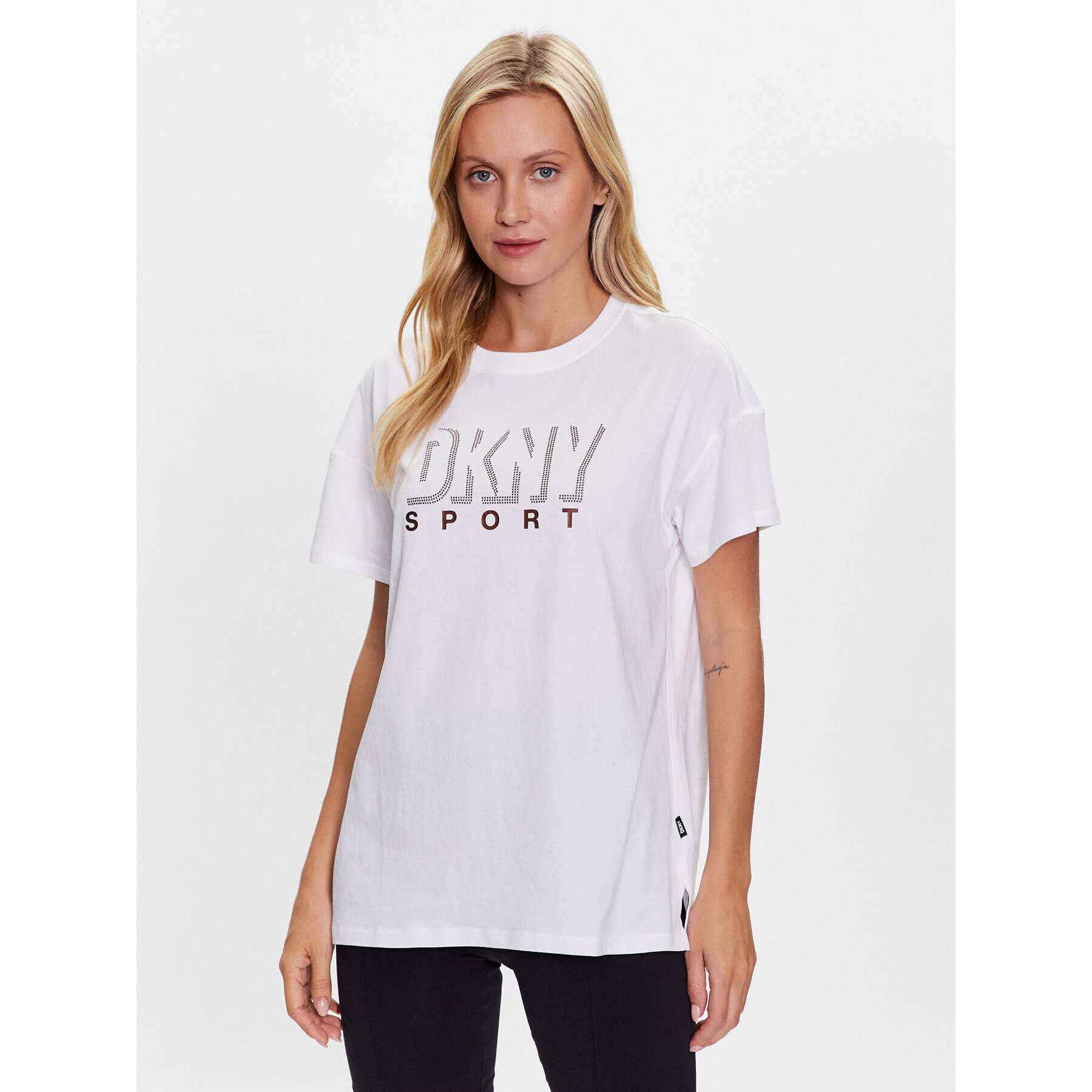 DKNY Sport Тишърт DP2T9148 Бял Classic Fit - Pepit.bg