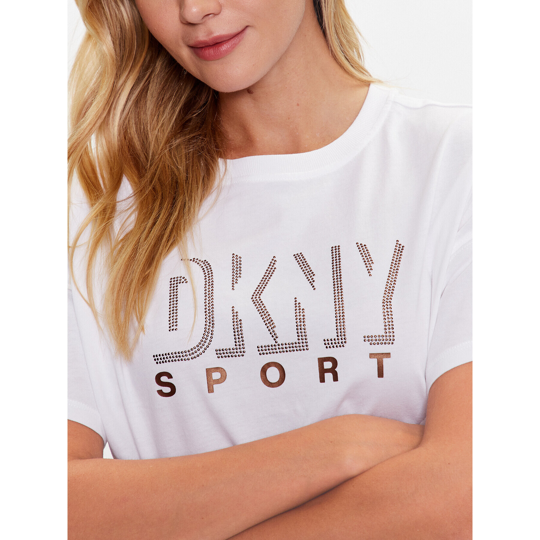 DKNY Sport Тишърт DP2T9148 Бял Classic Fit - Pepit.bg