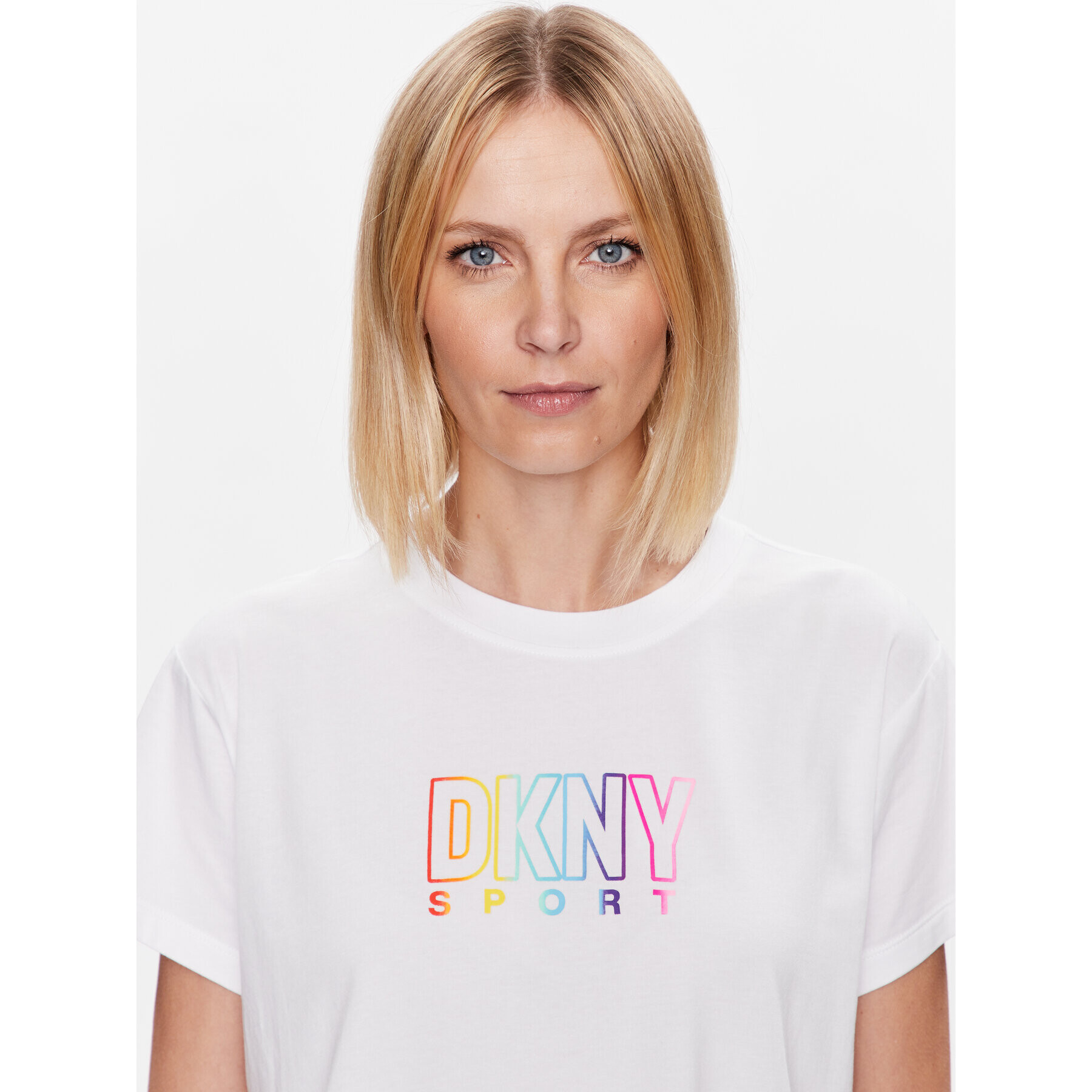 DKNY Sport Тишърт DP3T8782 Бял Classic Fit - Pepit.bg