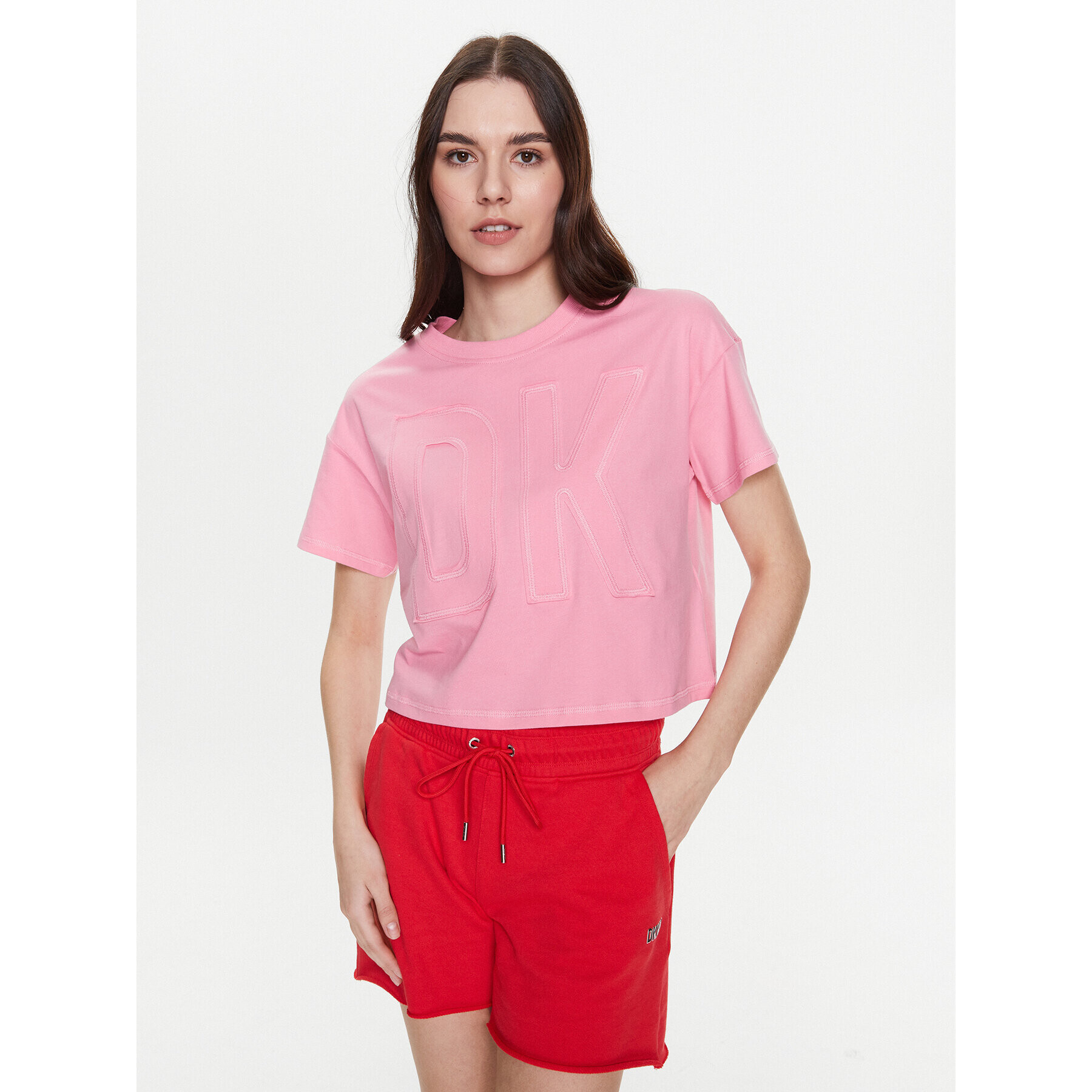 DKNY Sport Тишърт DP3T9218 Розов Classic Fit - Pepit.bg