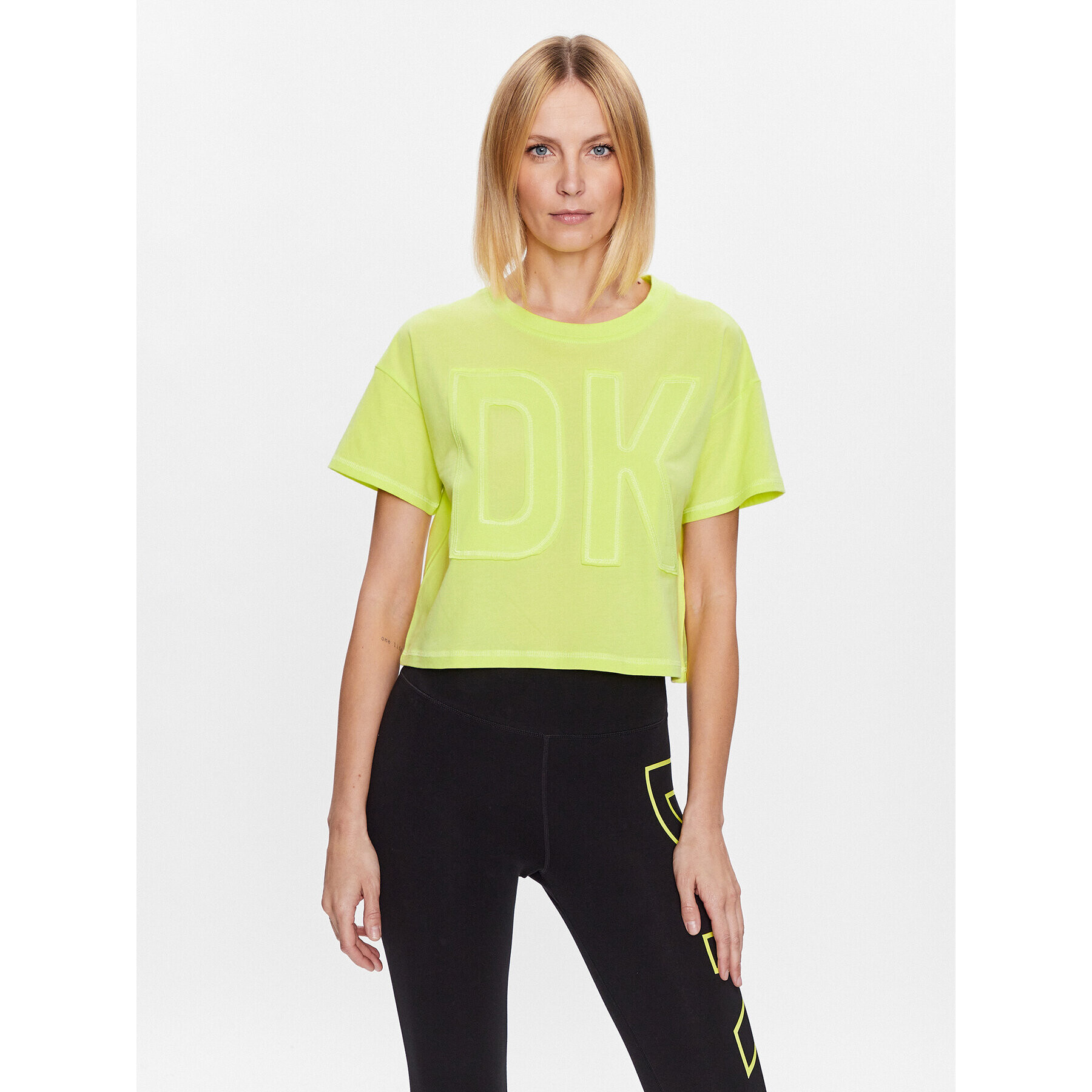 DKNY Sport Тишърт DP3T9218 Жълт Classic Fit - Pepit.bg