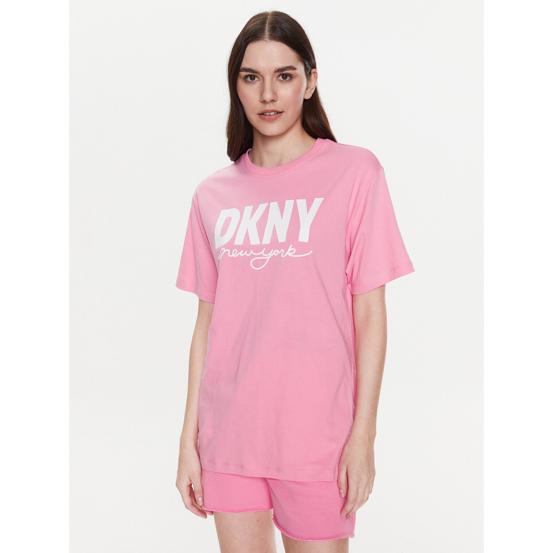 DKNY Sport Тишърт DP3T9323 Розов Classic Fit - Pepit.bg