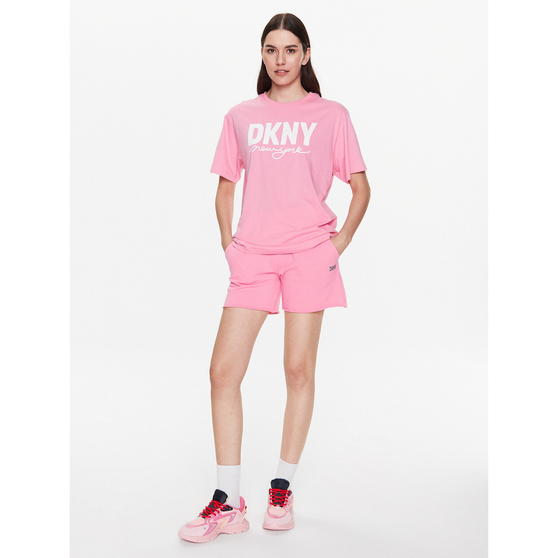 DKNY Sport Тишърт DP3T9323 Розов Classic Fit - Pepit.bg
