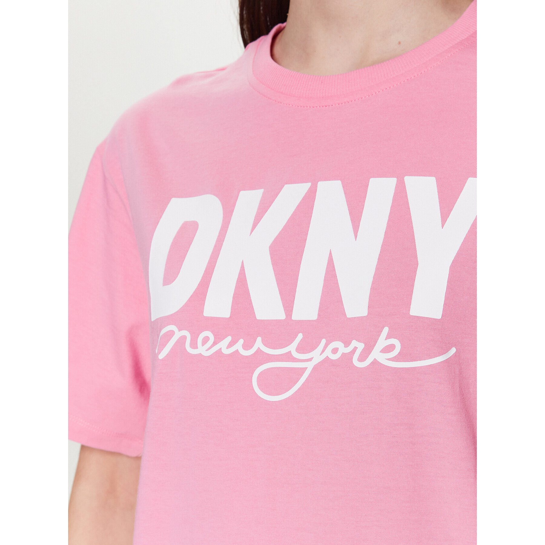 DKNY Sport Тишърт DP3T9323 Розов Classic Fit - Pepit.bg