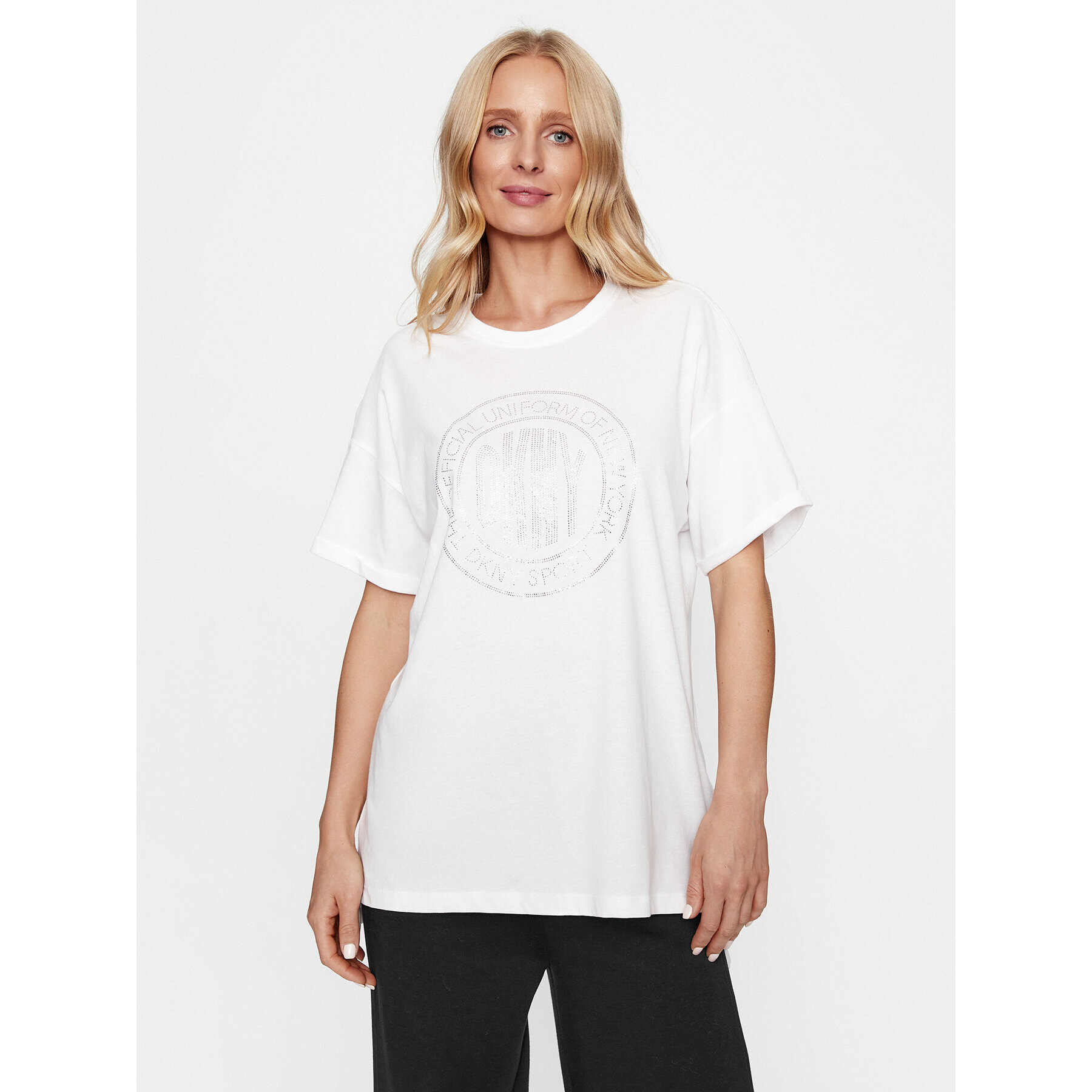 DKNY Sport Тишърт DP3T9445 Бял Regular Fit - Pepit.bg