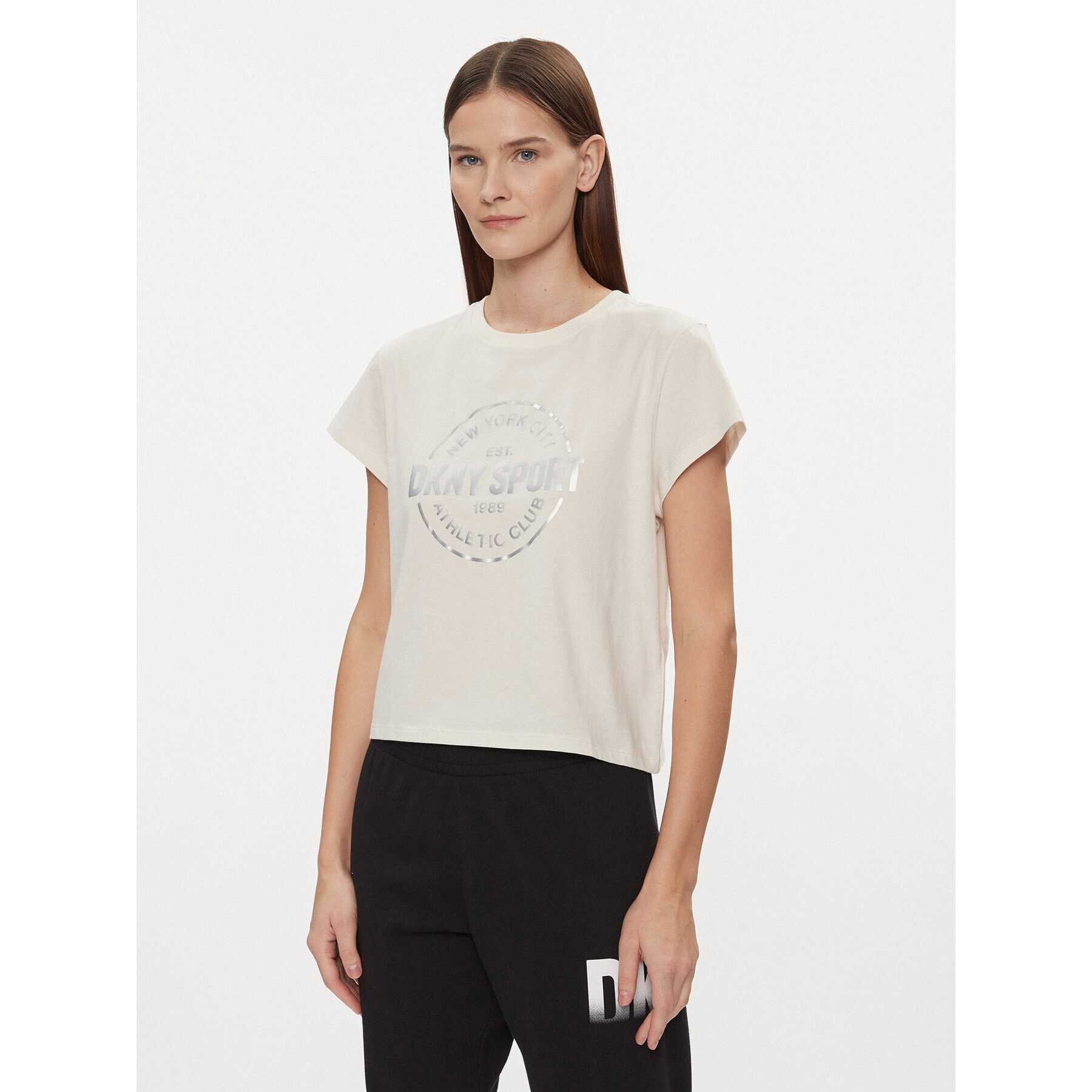 DKNY Sport Тишърт DP3T9563 Бежов Relaxed Fit - Pepit.bg