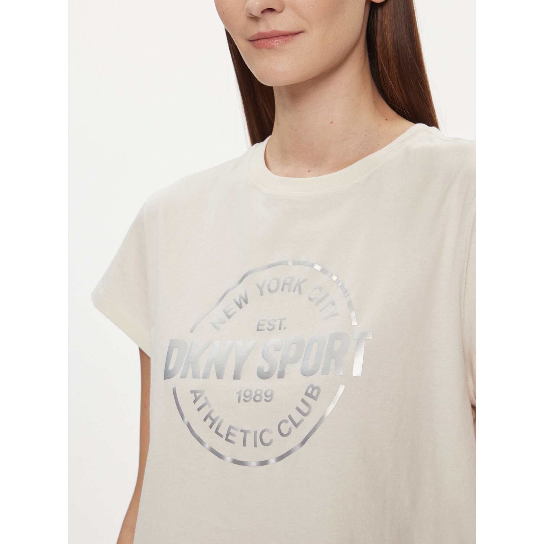 DKNY Sport Тишърт DP3T9563 Бежов Relaxed Fit - Pepit.bg