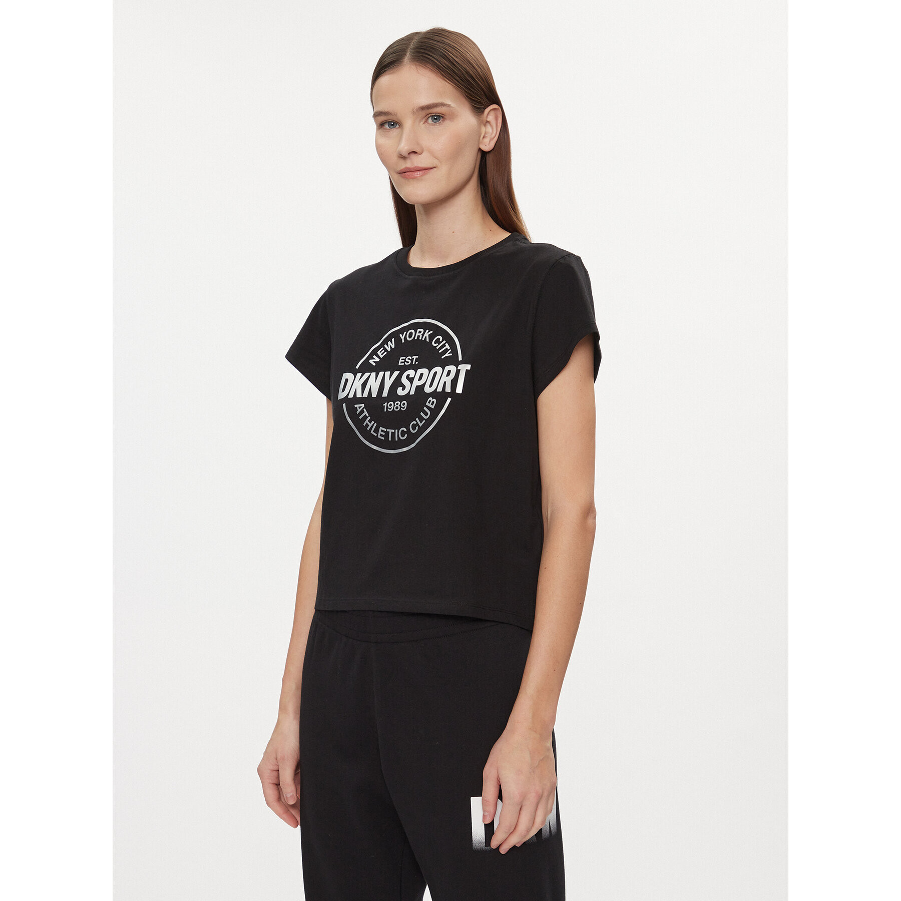 DKNY Sport Тишърт DP3T9563 Черен Relaxed Fit - Pepit.bg