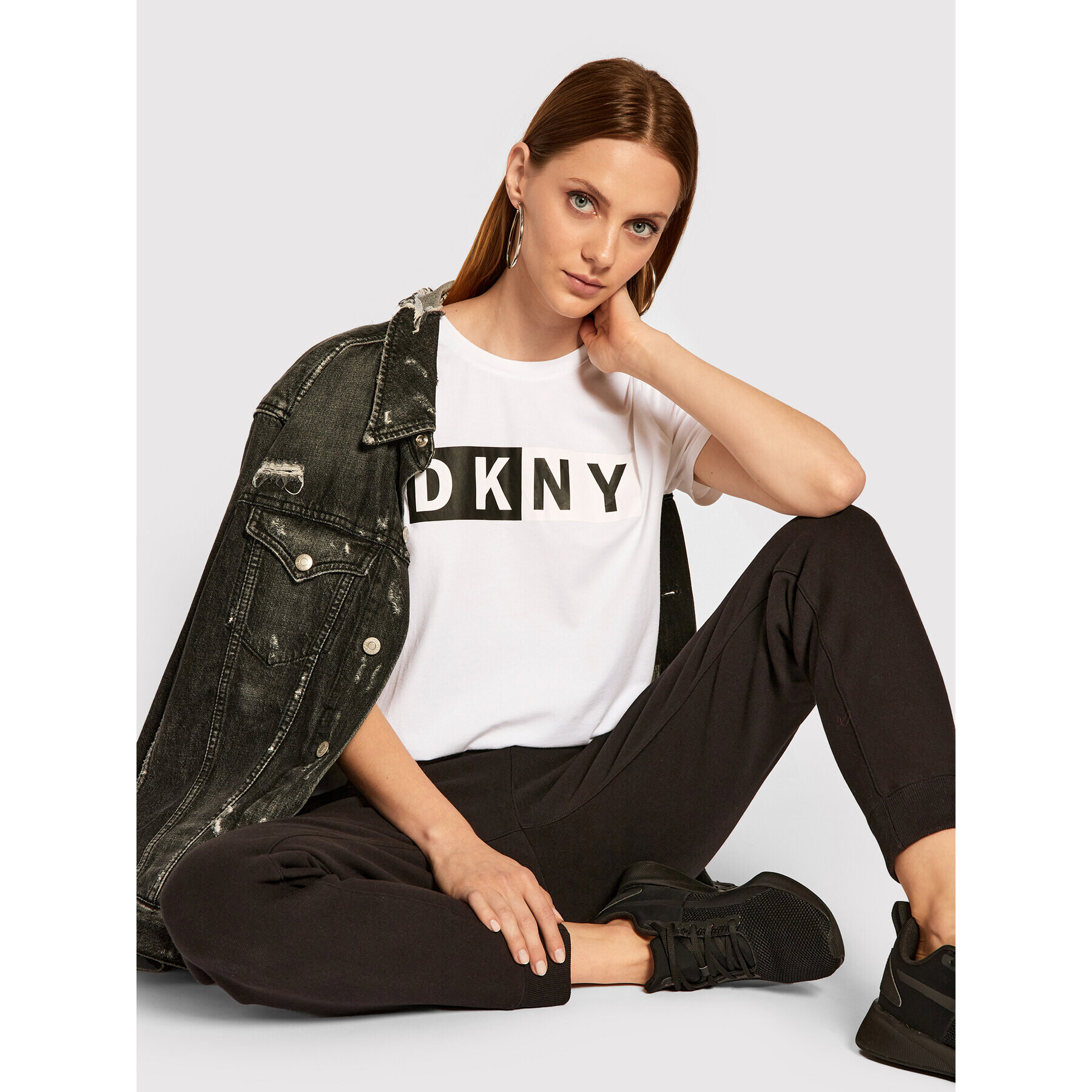 DKNY Sport Тишърт DP8T5894 Бял Regular Fit - Pepit.bg