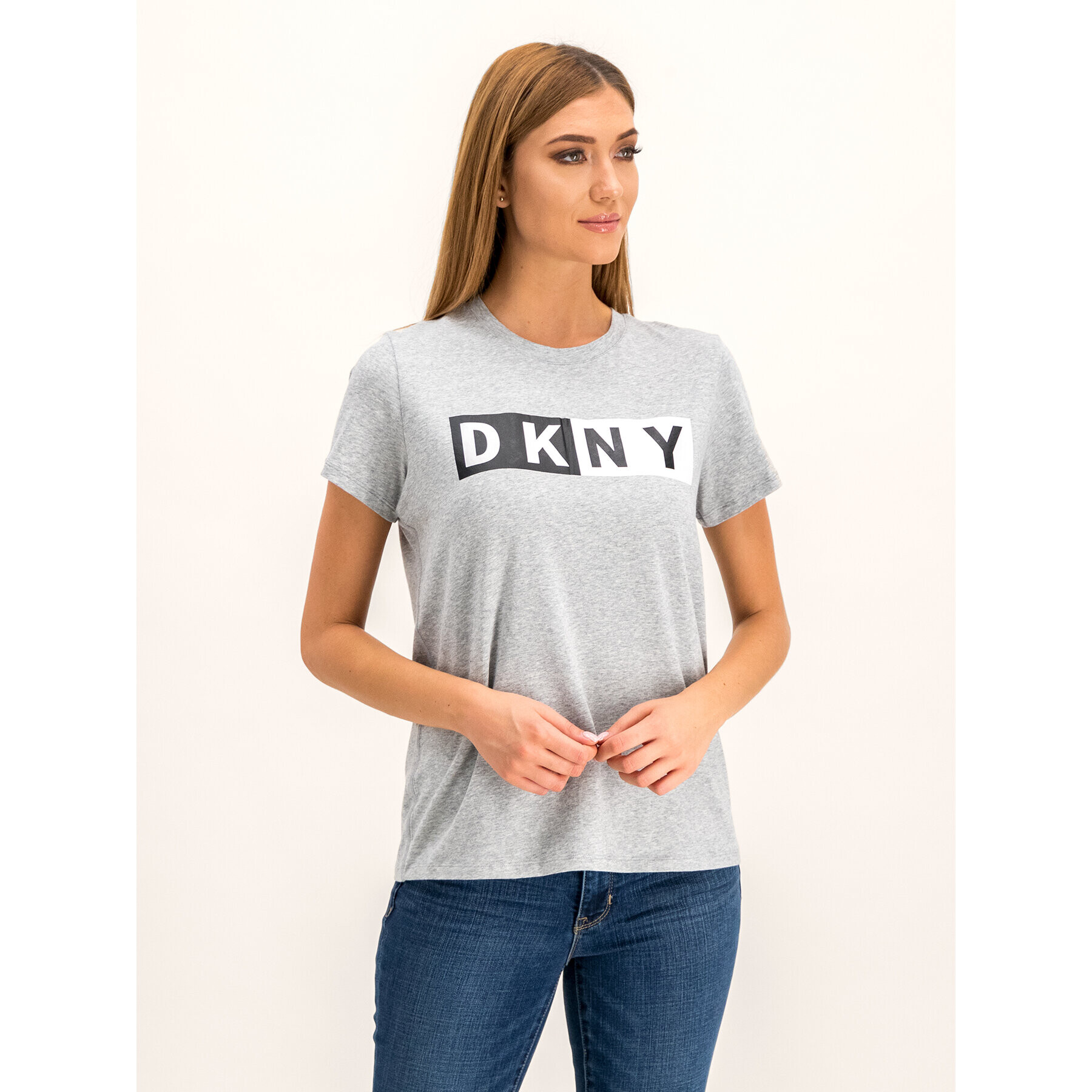 DKNY Sport Тишърт DP8T5894 Сив Regular Fit - Pepit.bg