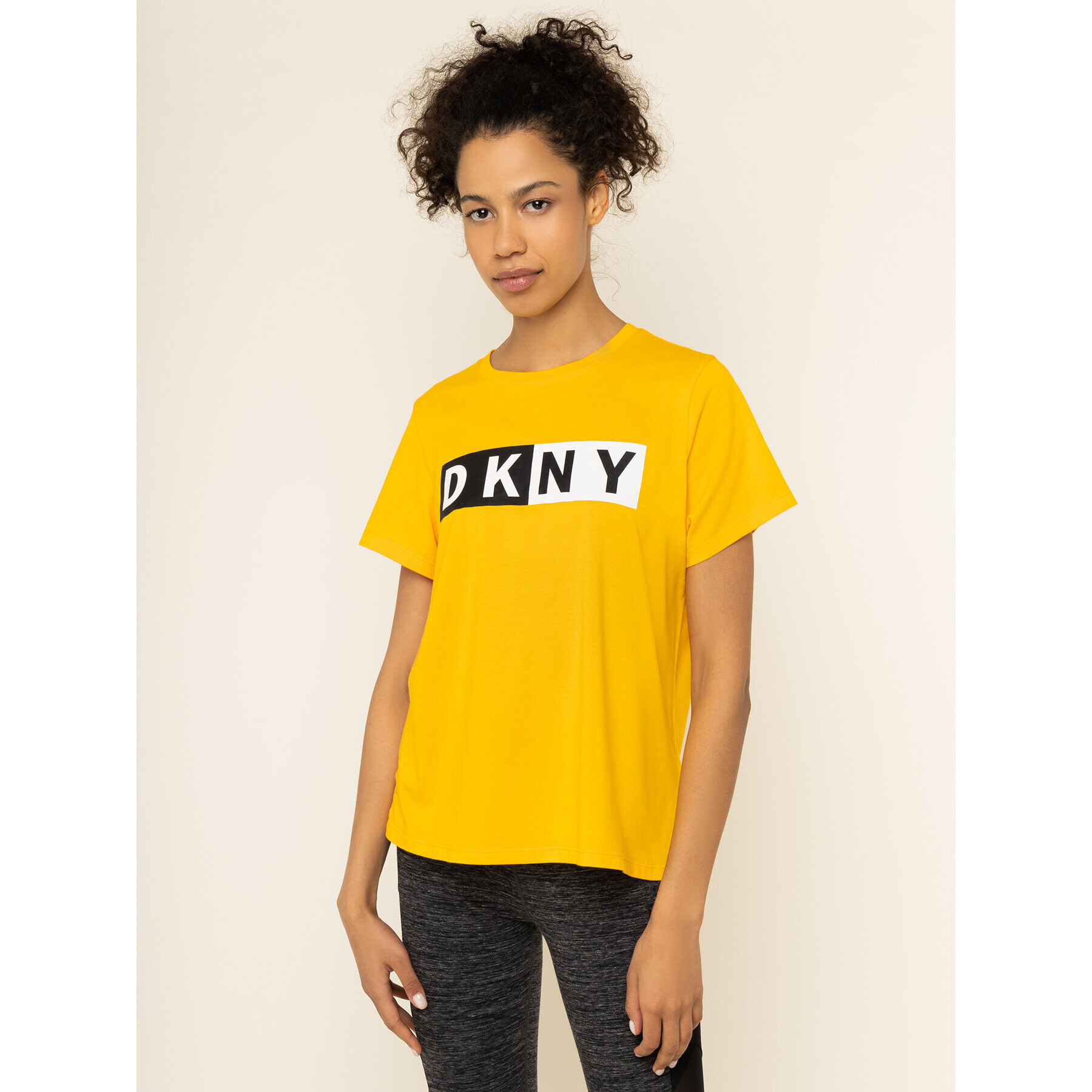 DKNY Тишърт DP9T5894 Жълт Regular Fit - Pepit.bg