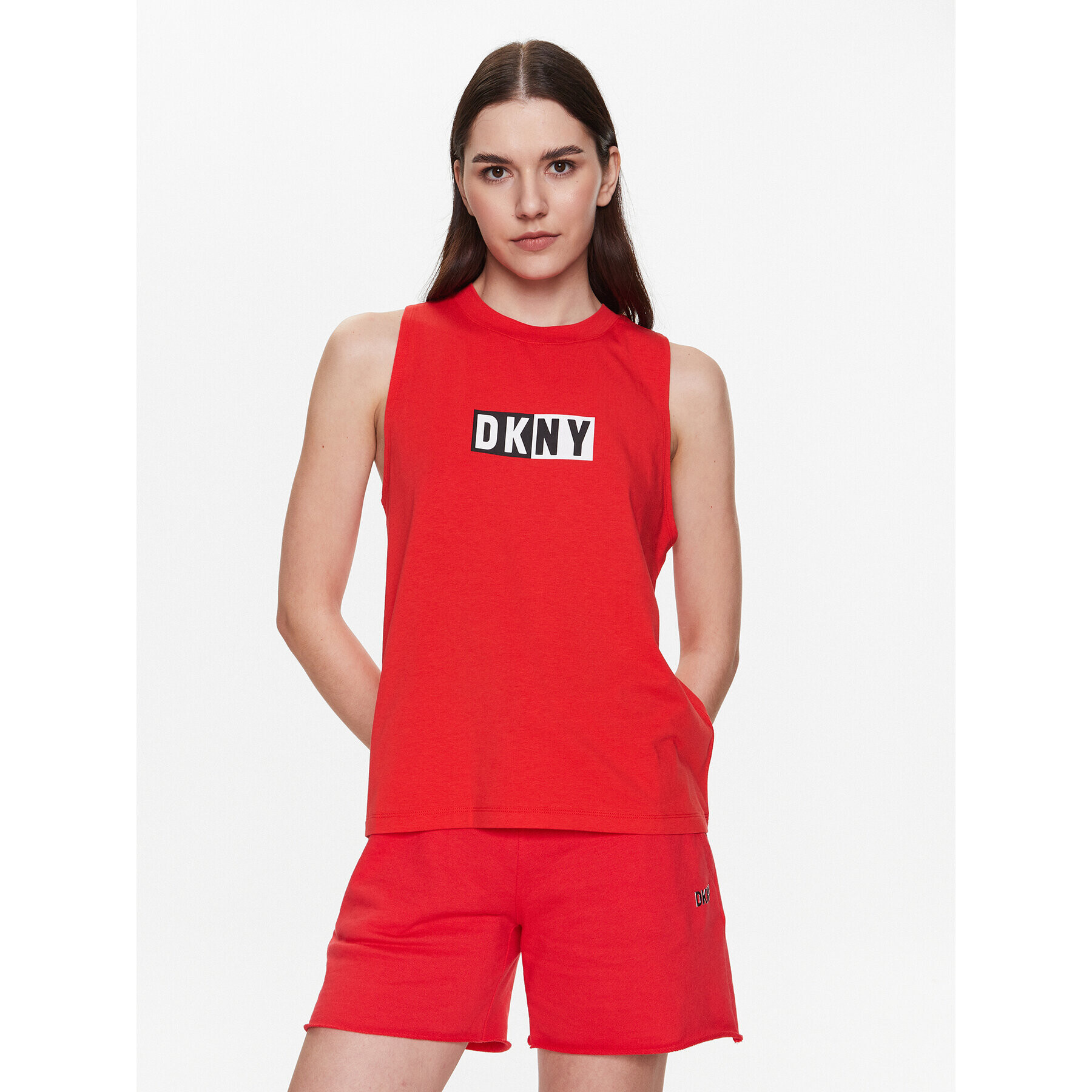 DKNY Sport топ DP2T5892 Червен Classic Fit - Pepit.bg