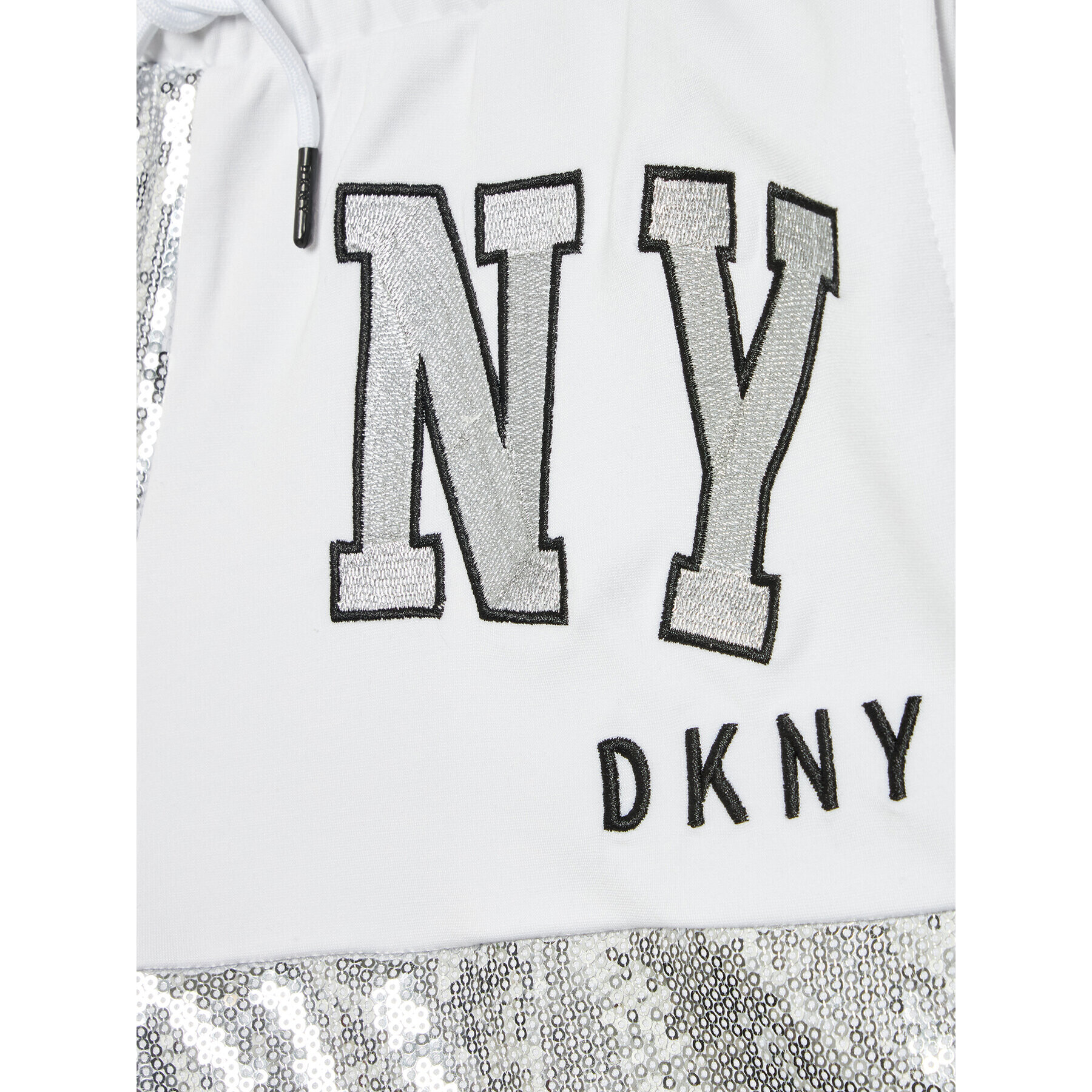 DKNY Спортни шорти D34A60 S Бял Regular Fit - Pepit.bg