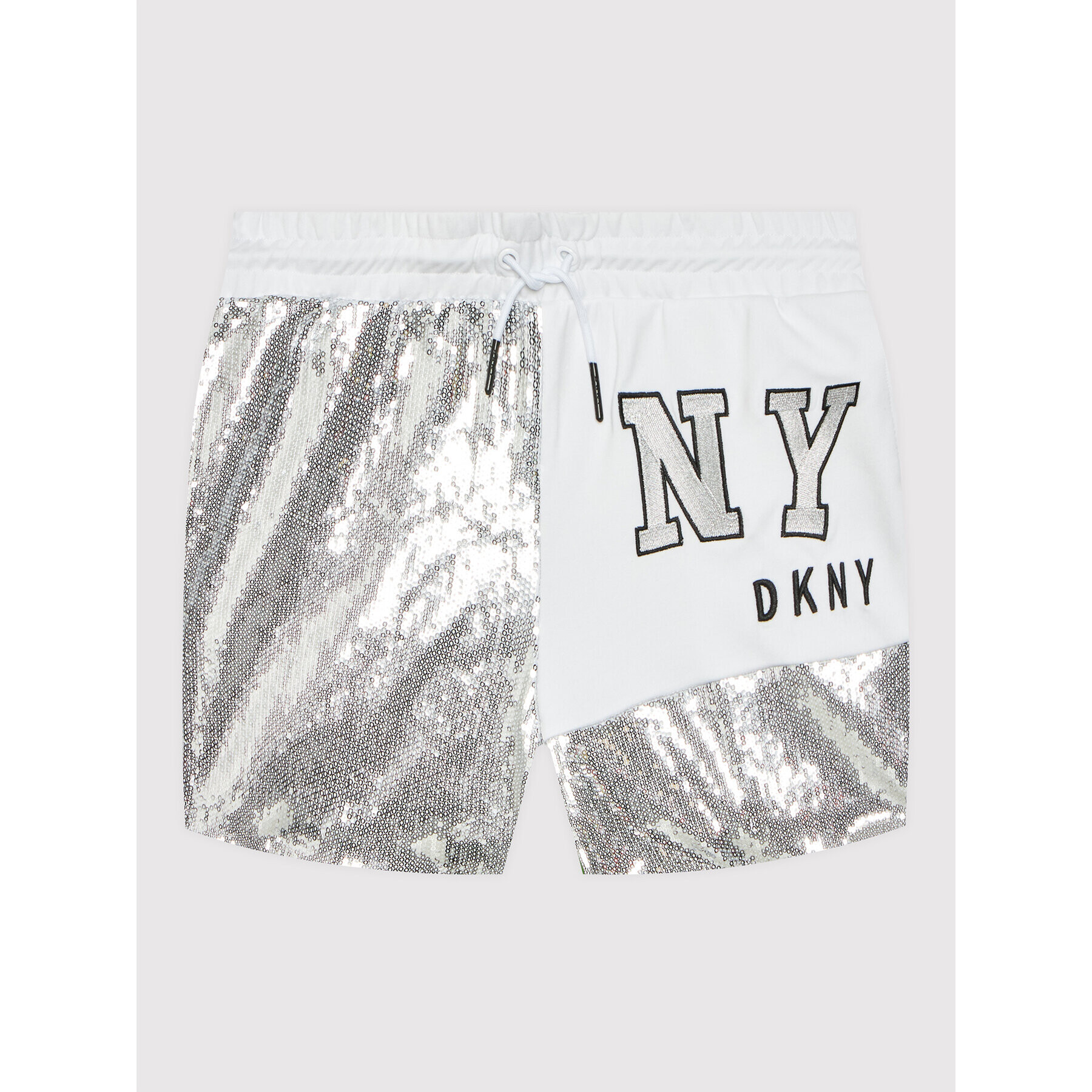 DKNY Спортни шорти D35S23 M Бял Regular Fit - Pepit.bg