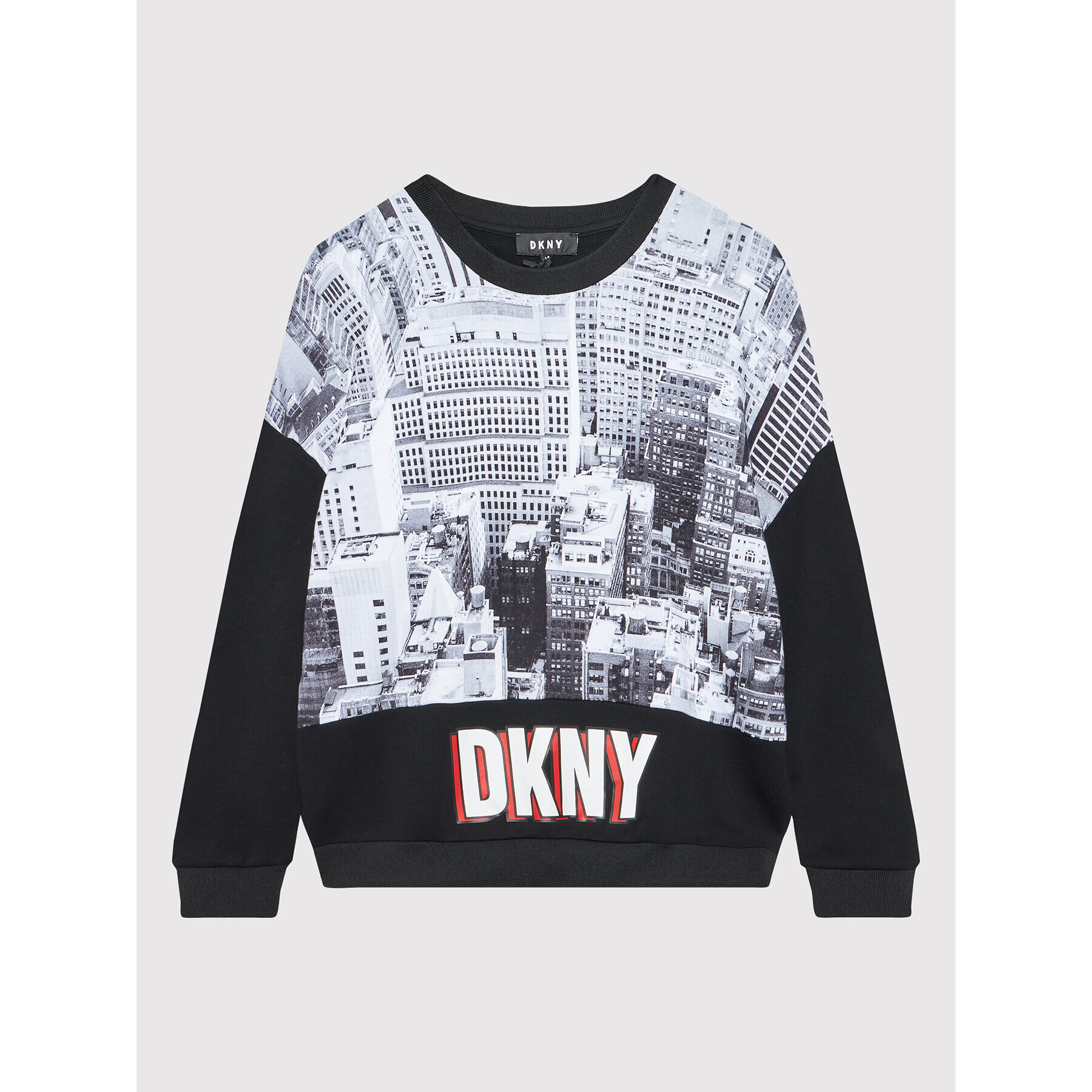 DKNY Суитшърт D35R86 D Черен Regular Fit - Pepit.bg