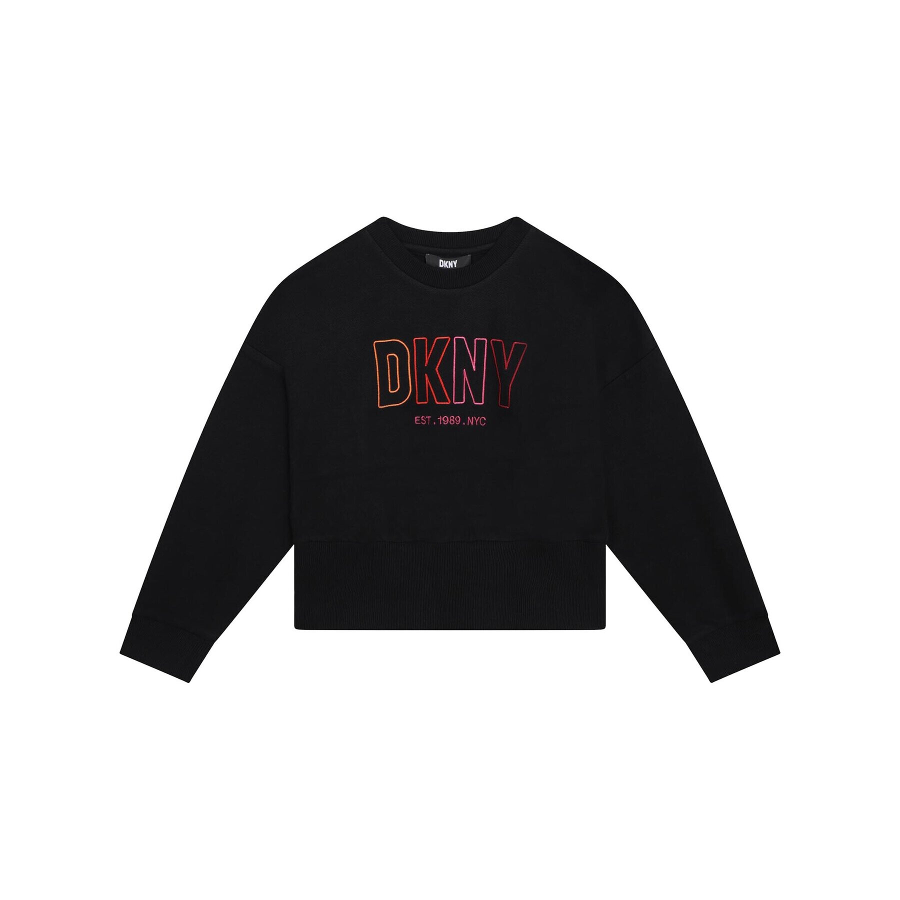 DKNY Суитшърт D35S94 D Черен Regular Fit - Pepit.bg