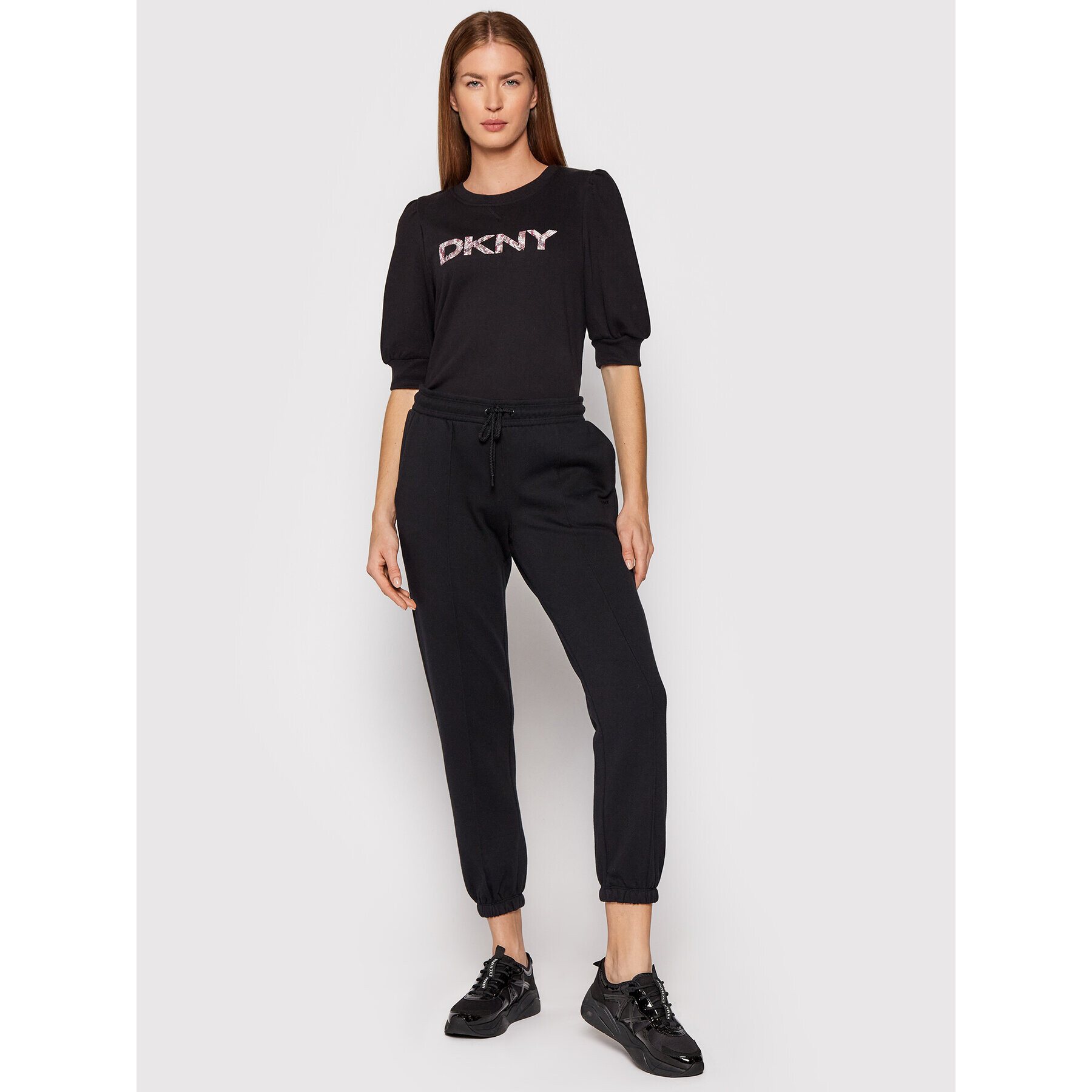 DKNY Суитшърт P1GQSJ34 Черен Regular Fit - Pepit.bg