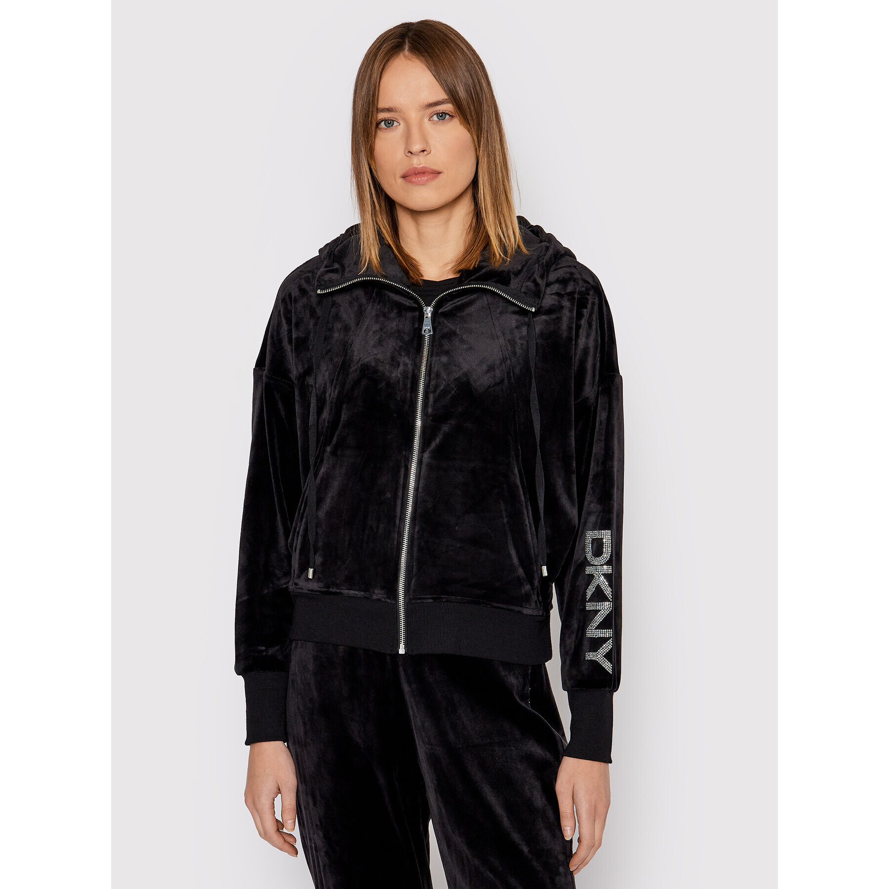 DKNY Суитшърт P1MHFHLI Черен Regular Fit - Pepit.bg