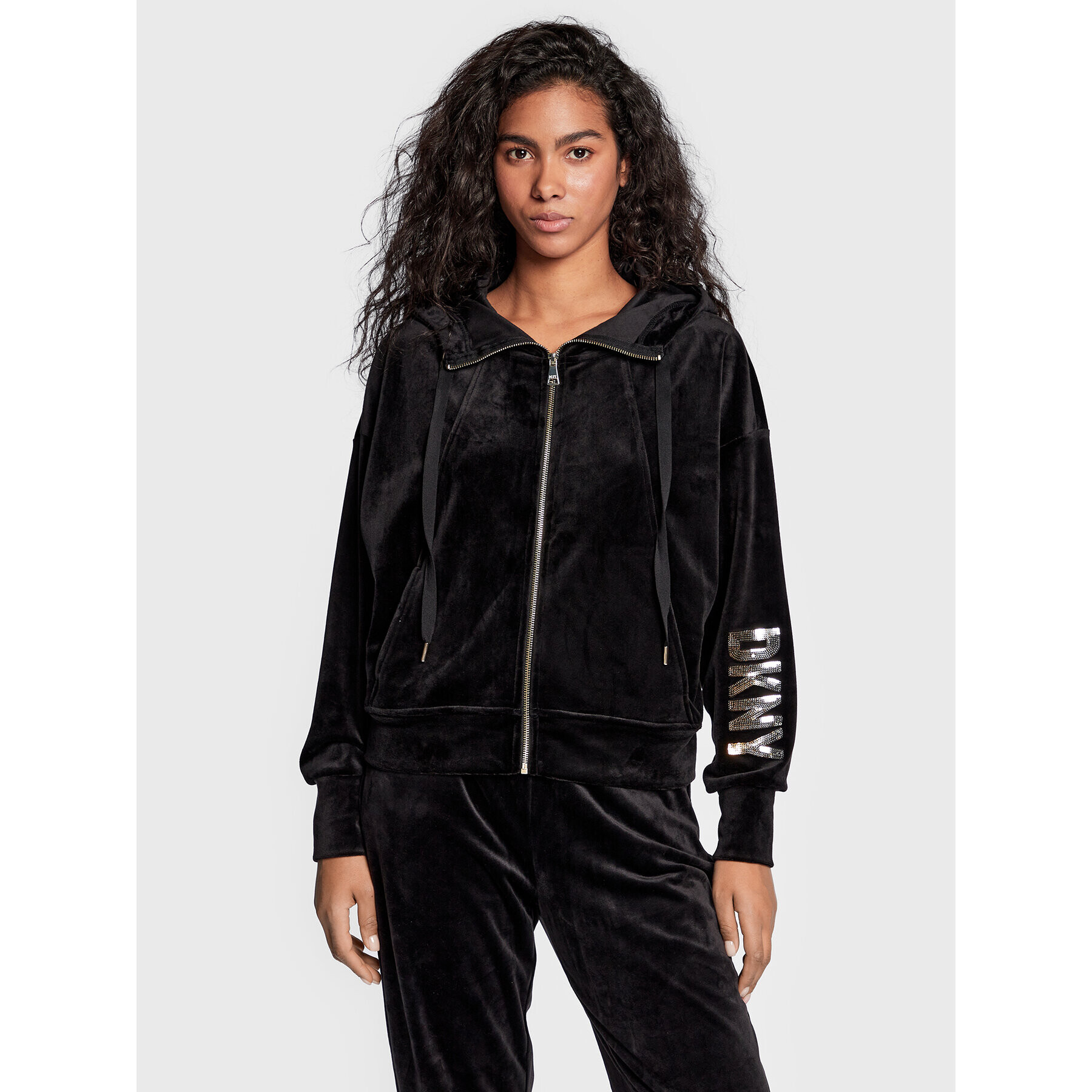 DKNY Суитшърт P2MHFHLI Черен Regular Fit - Pepit.bg