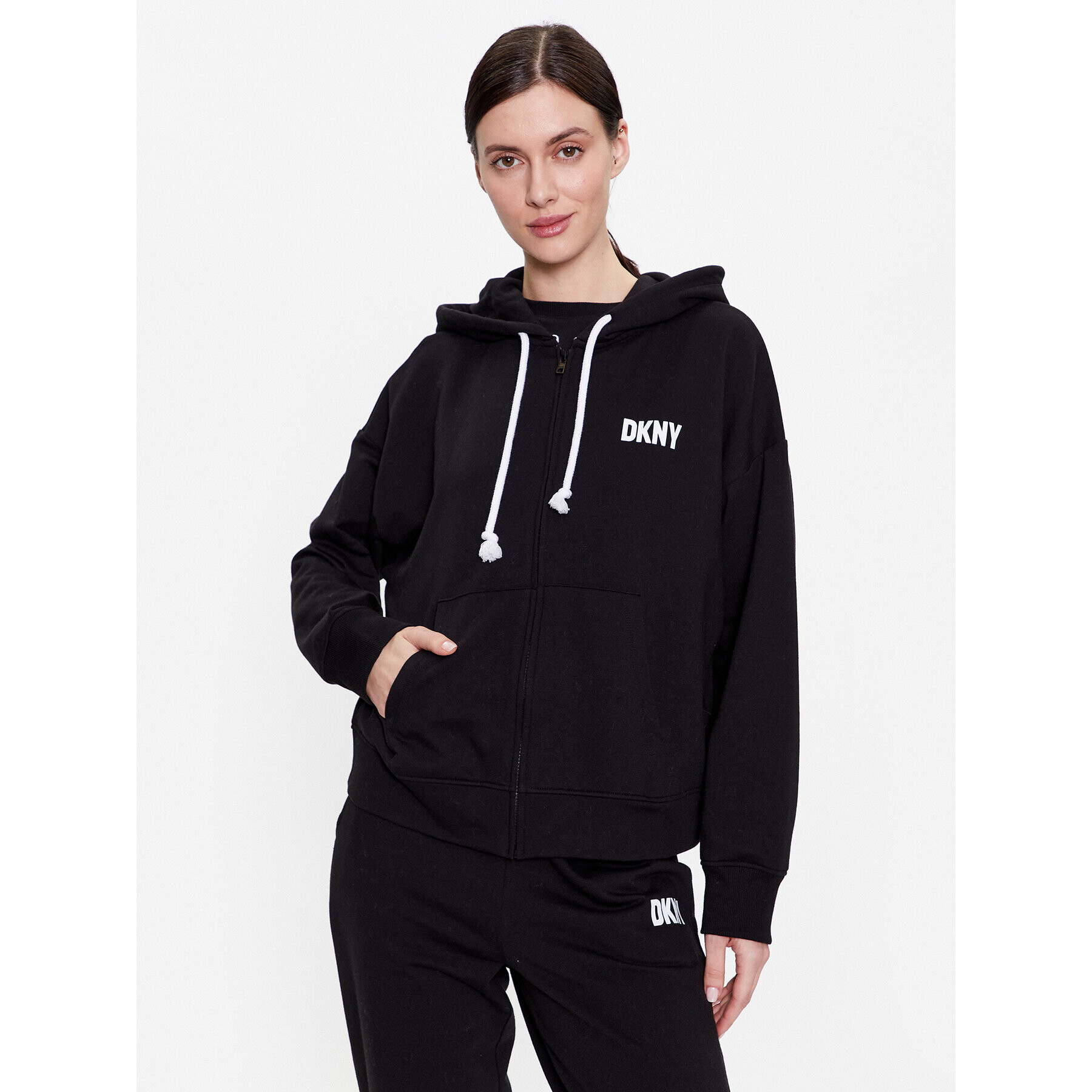 DKNY Суитшърт YI2022629 Черен Regular Fit - Pepit.bg