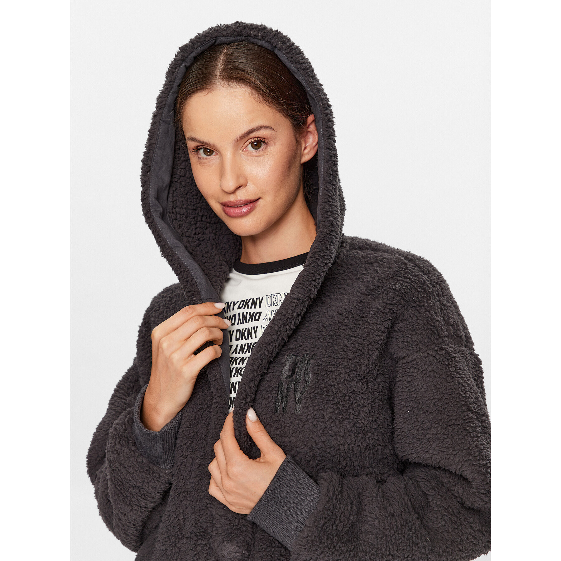 DKNY Суитшърт YI2022671 Сив Regular Fit - Pepit.bg