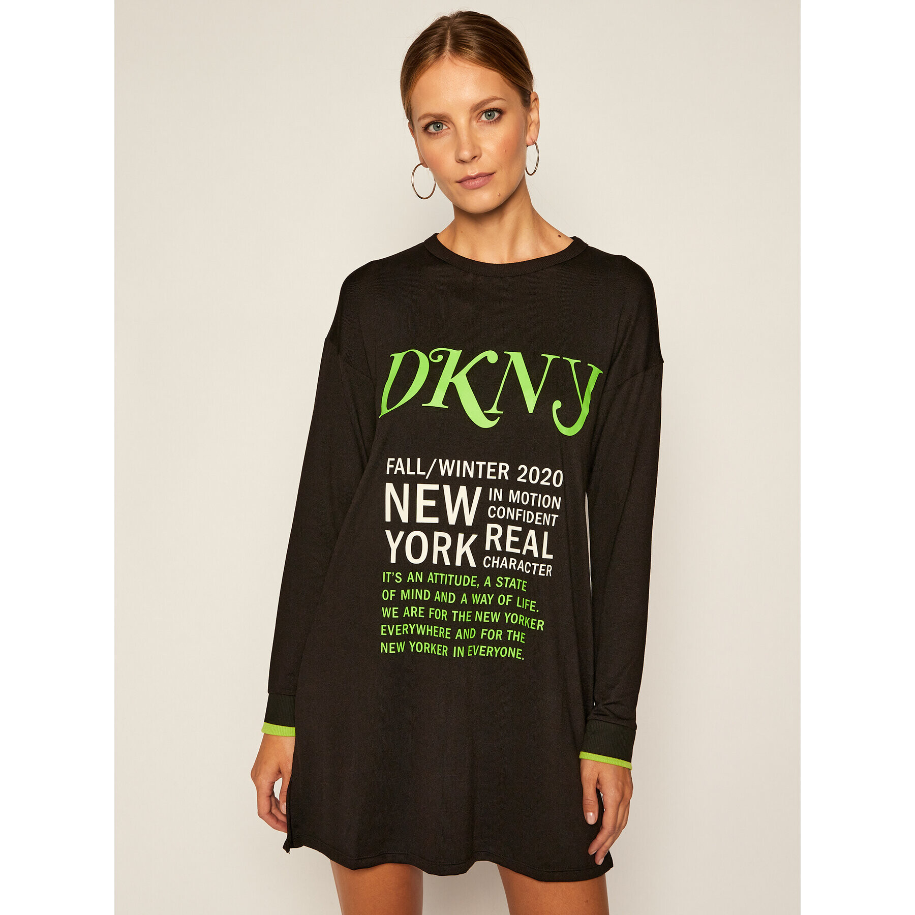 DKNY Суитшърт YI2322414 Черен Regular Fit - Pepit.bg