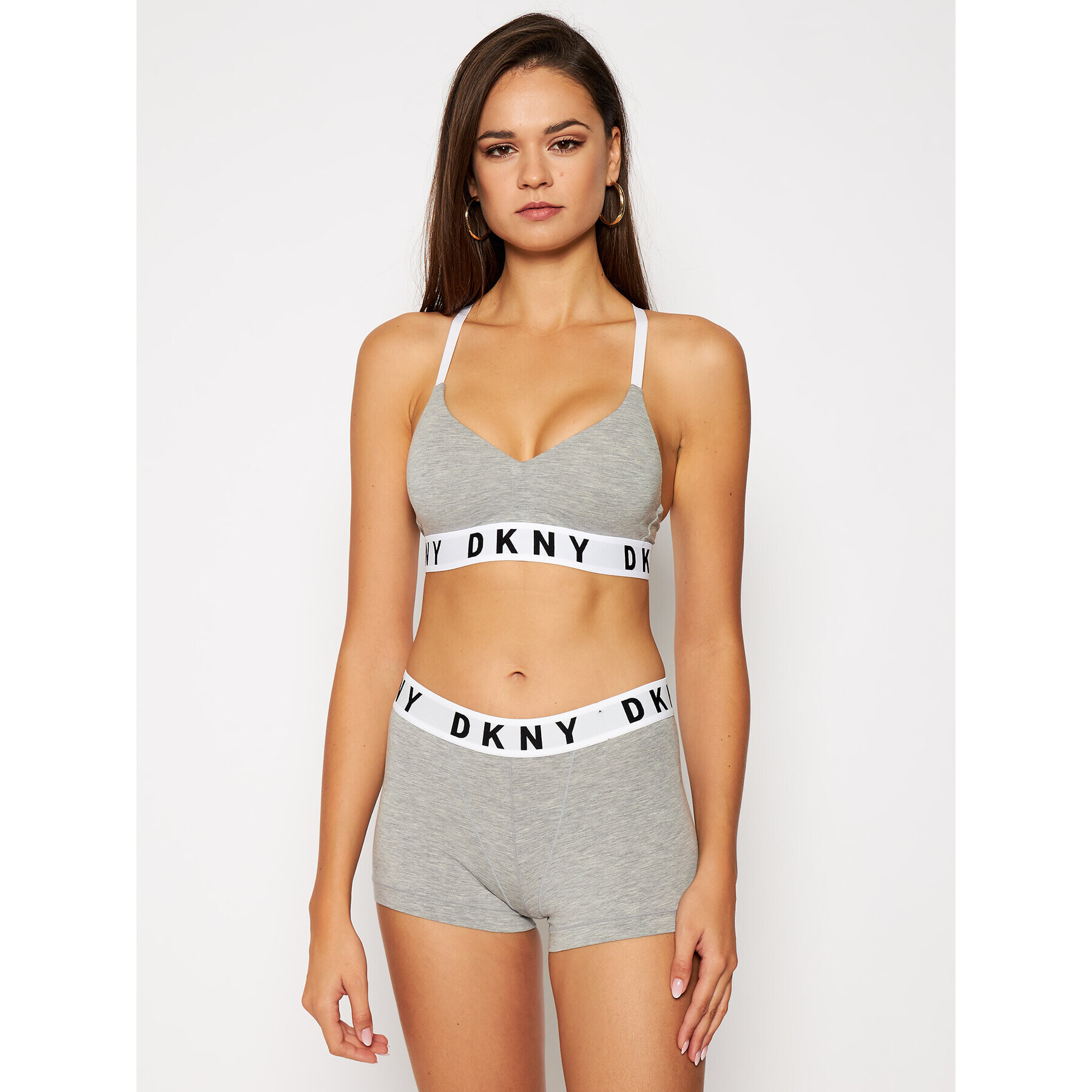 DKNY Сутиен push-up DK4518 Сив - Pepit.bg