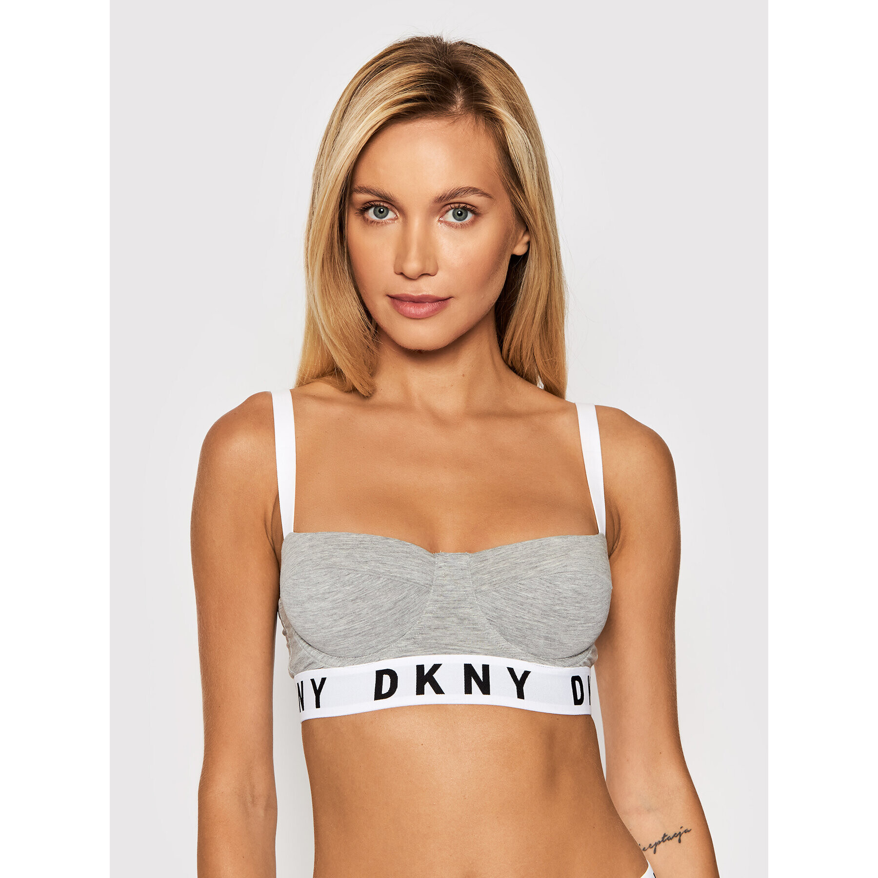 DKNY Сутиен с банели DK4521 Сив - Pepit.bg