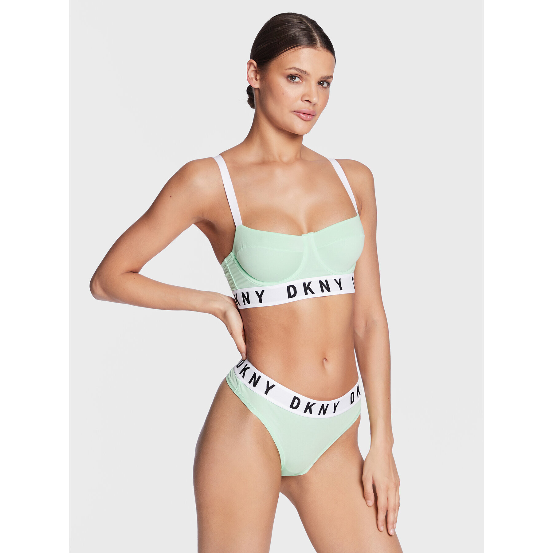 DKNY Сутиен с банели DK4521 Зелен - Pepit.bg