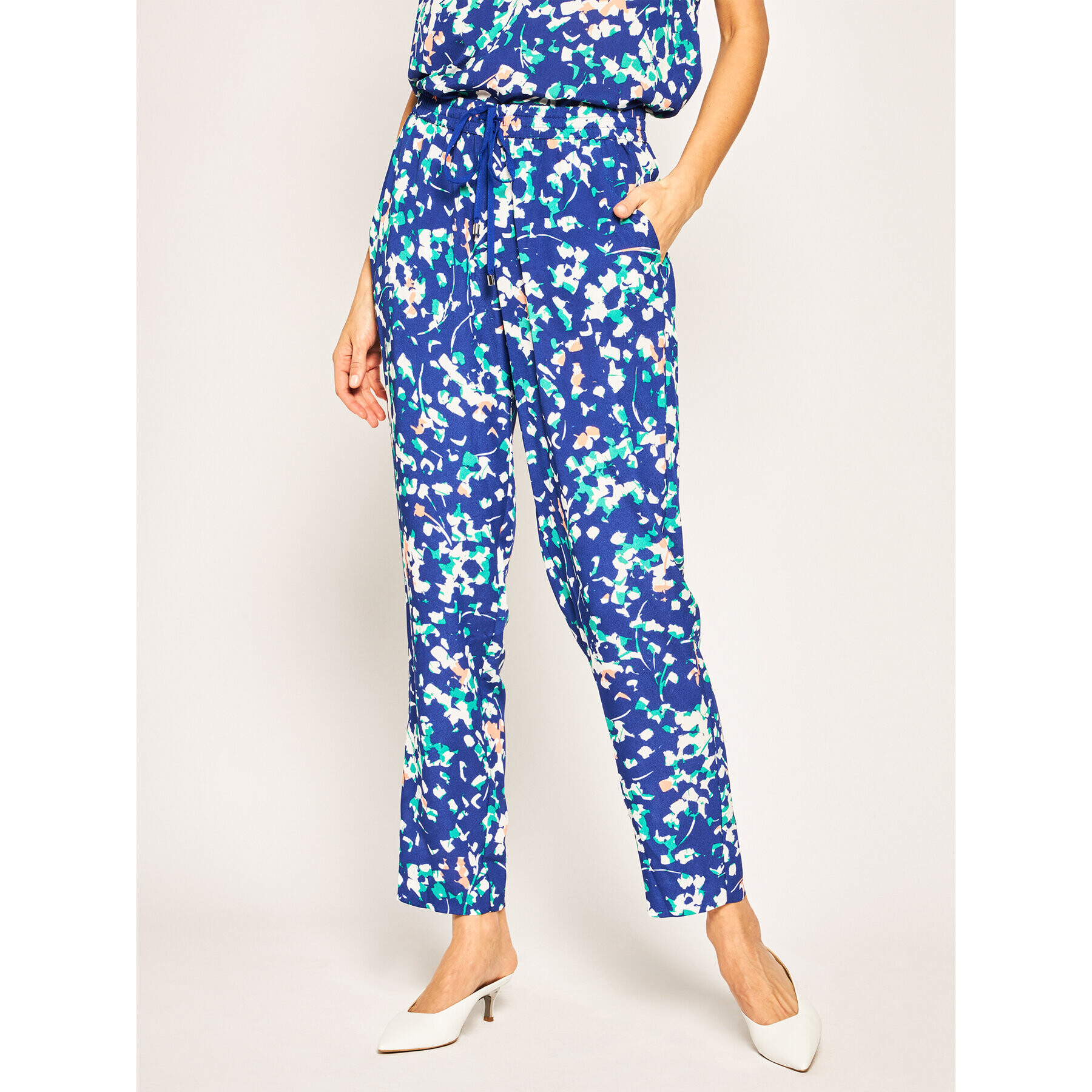 DKNY Текстилни панталони P0AK7COT Син Regular Fit - Pepit.bg