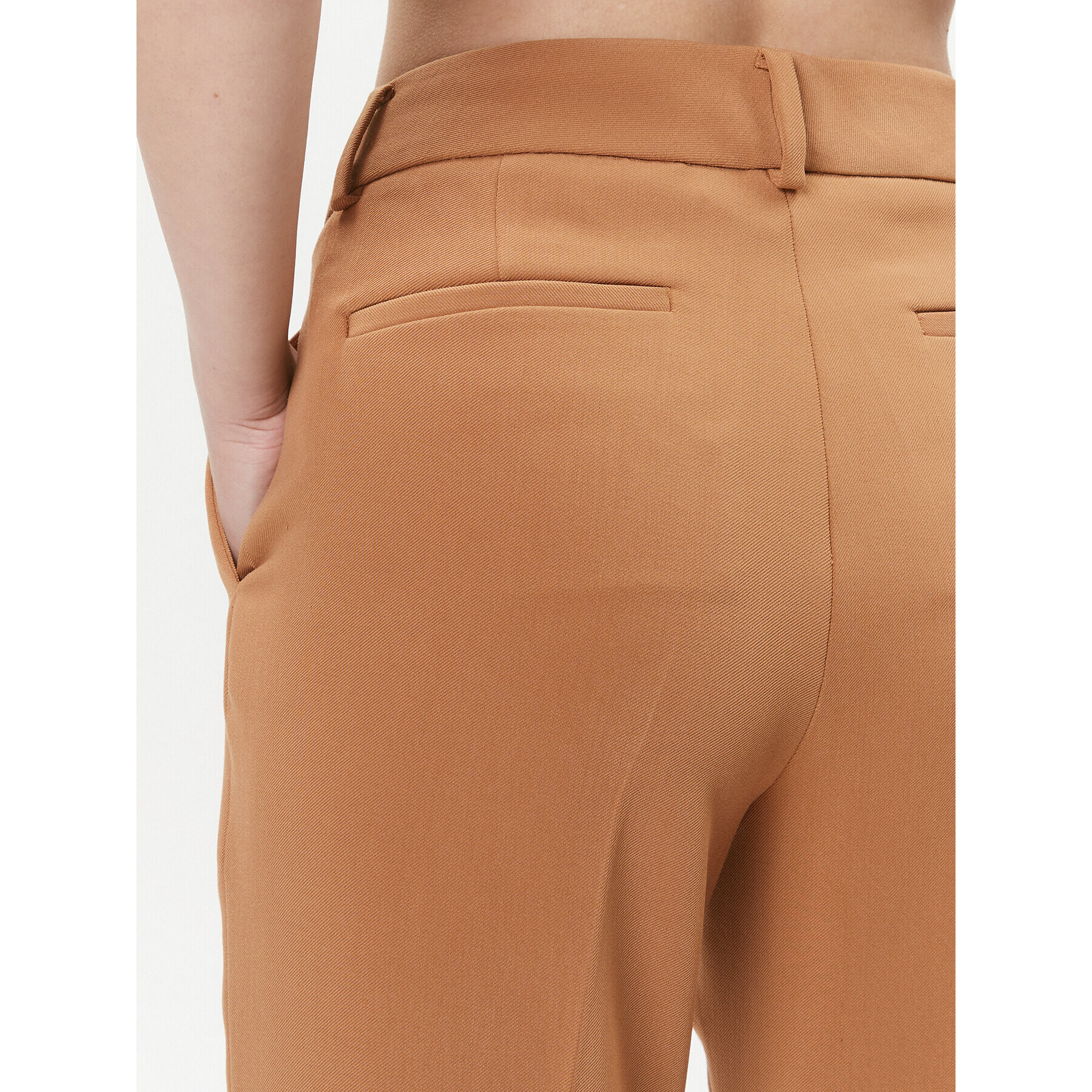 DKNY Текстилни панталони UG3PX097 Кафяв Regular Fit - Pepit.bg