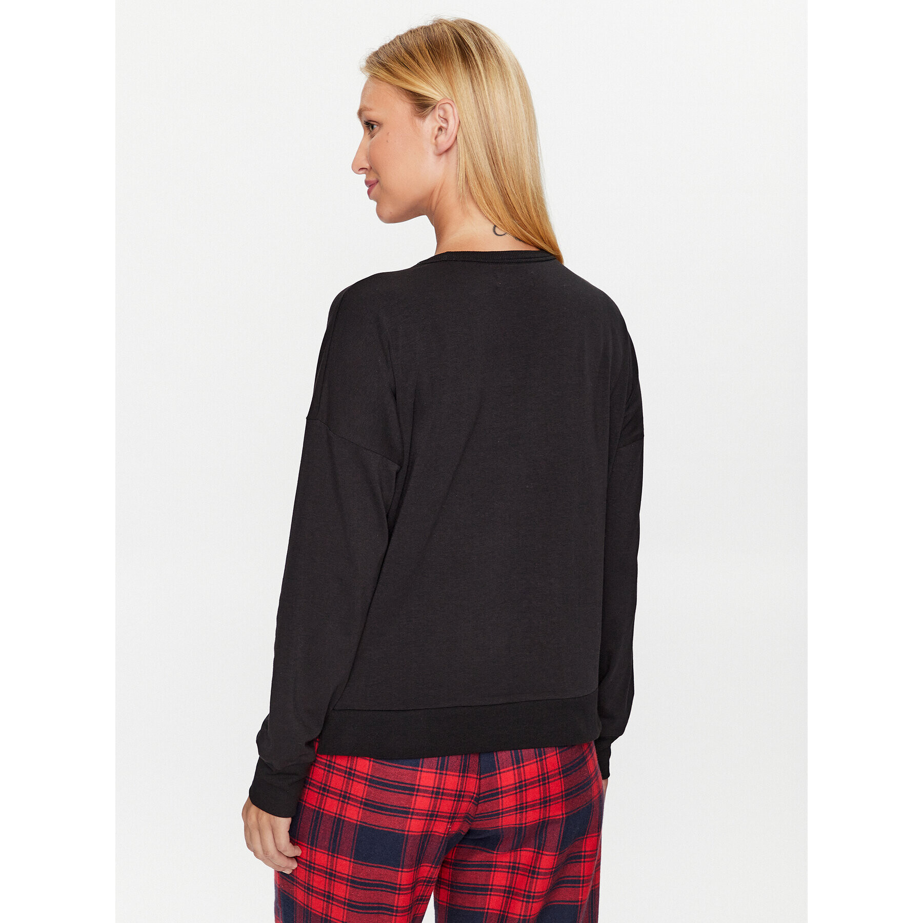 DKNY Тениска на пижама YI2122591 Черен Regular Fit - Pepit.bg