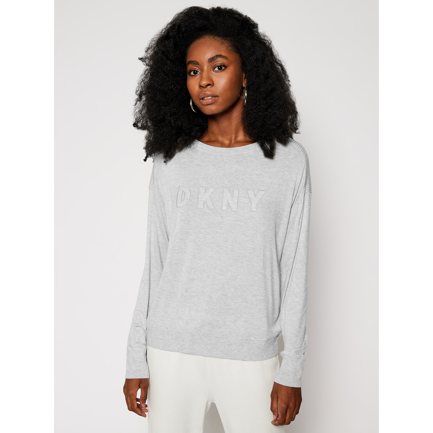 DKNY Тениска на пижама YI3419330 Сив - Pepit.bg