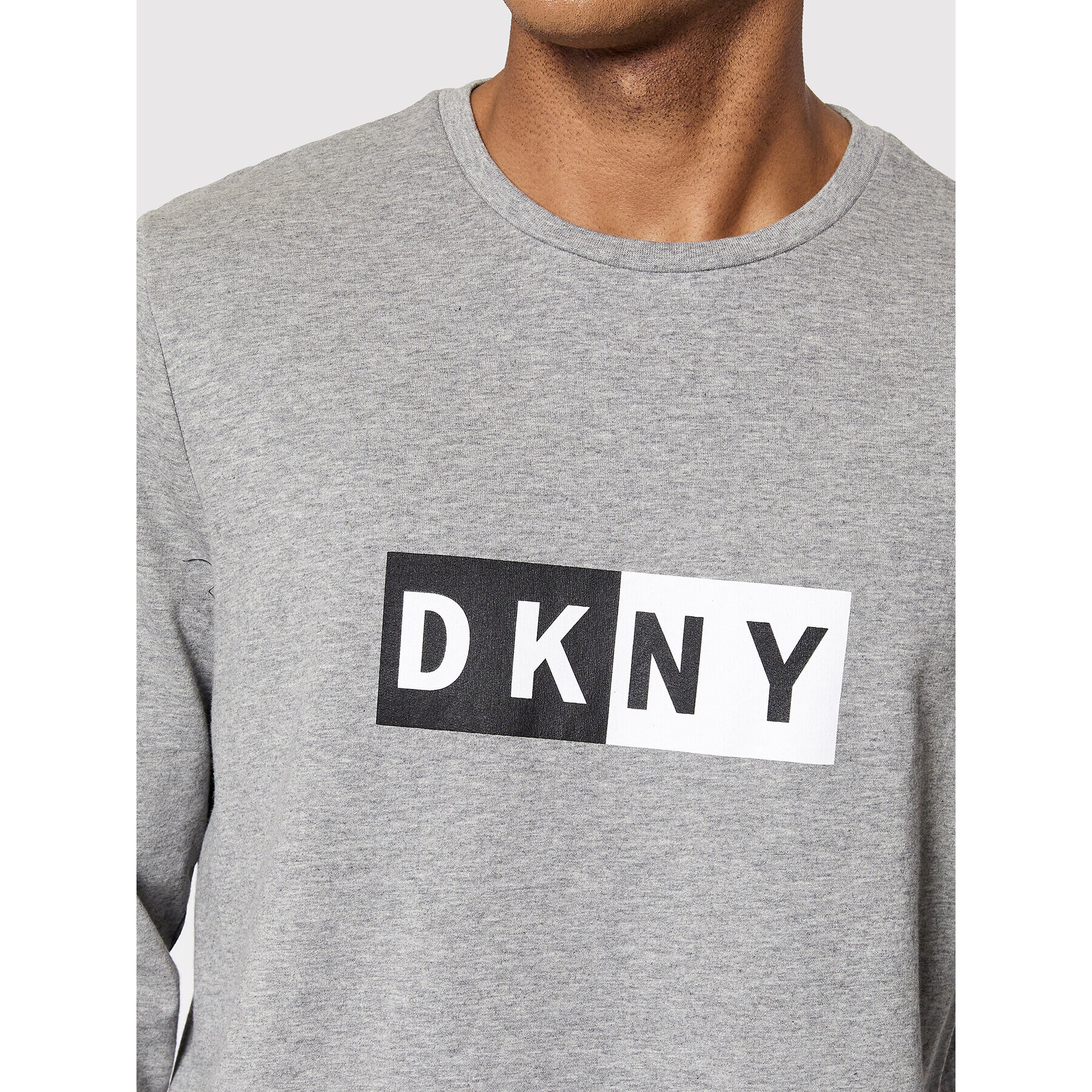 DKNY Тениска с дълъг ръкав N5_6741_DKY Сив Regular Fit - Pepit.bg