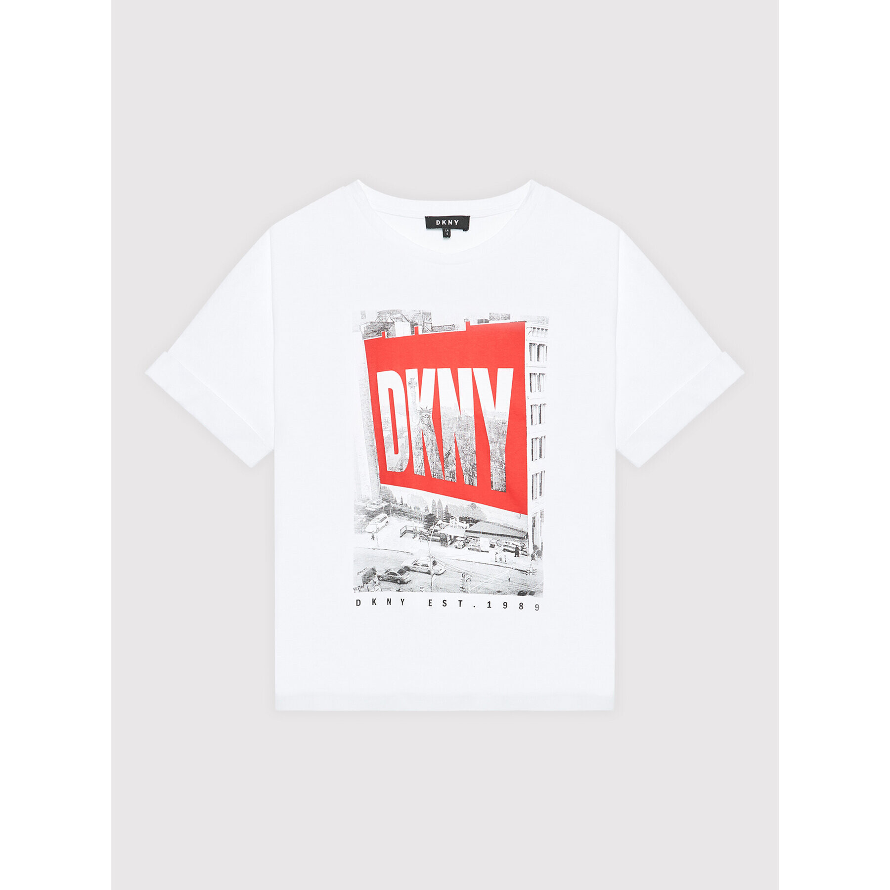DKNY Тишърт D35R60 D Бял Relaxed Fit - Pepit.bg
