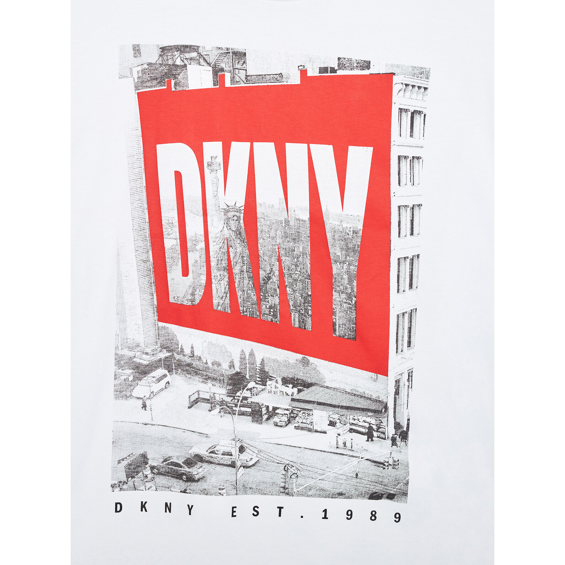 DKNY Тишърт D35R60 D Бял Relaxed Fit - Pepit.bg