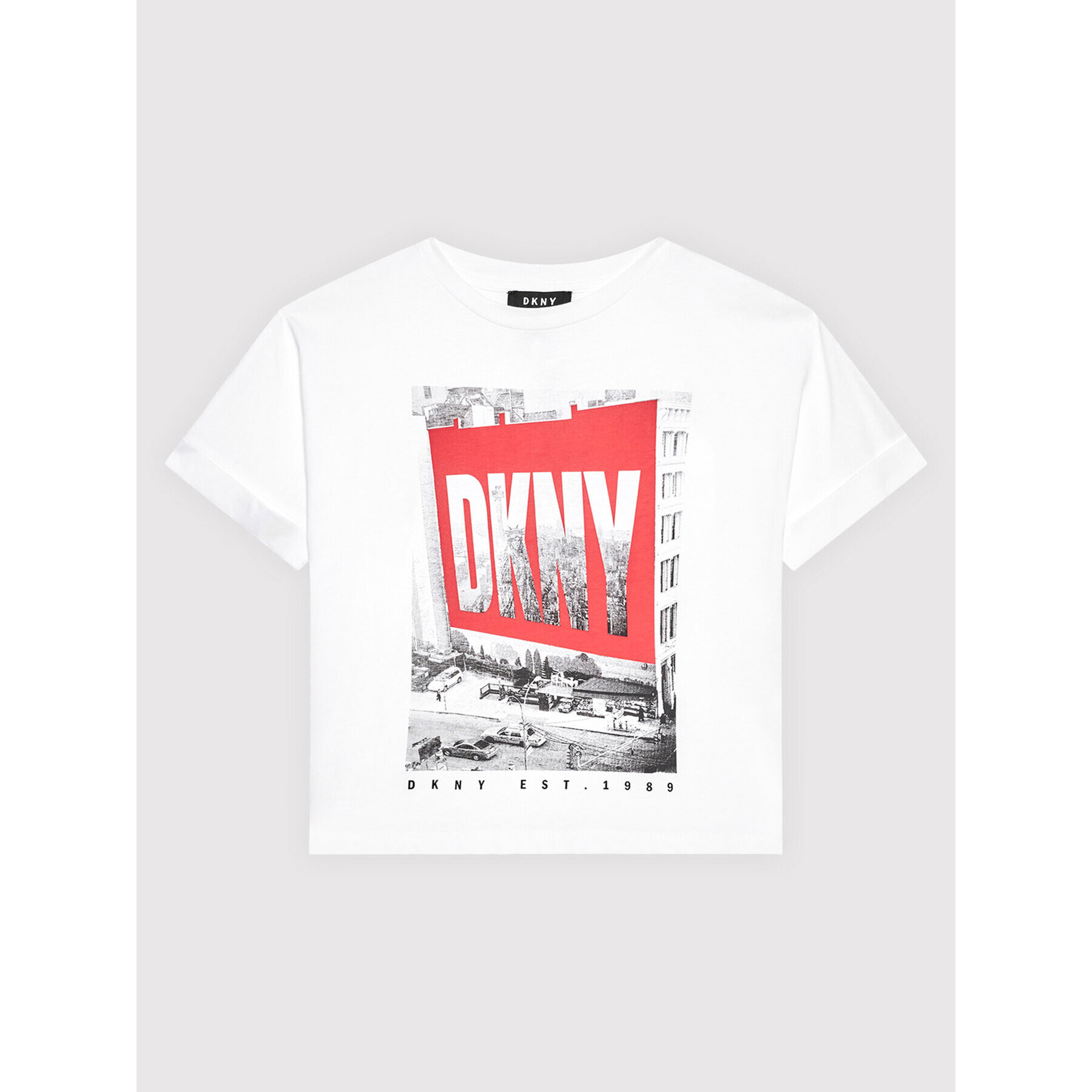 DKNY Тишърт D35R60 M Бял Relaxed Fit - Pepit.bg