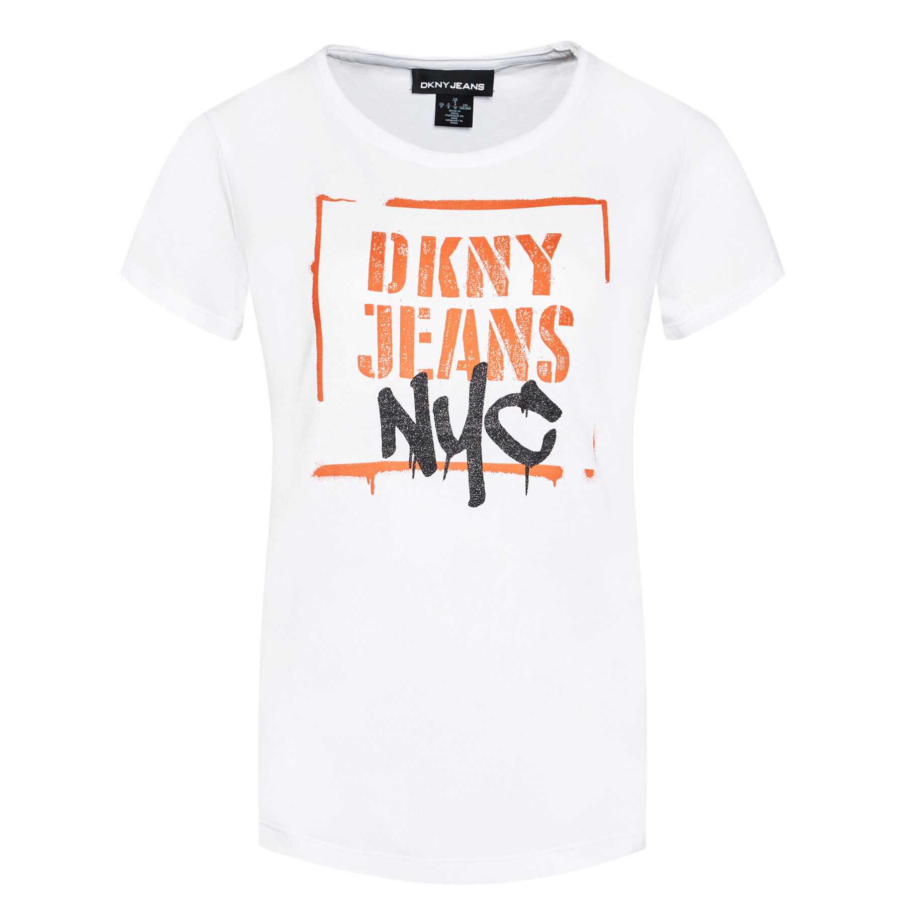 DKNY Тишърт E0EZZDFA Бял Regular Fit - Pepit.bg